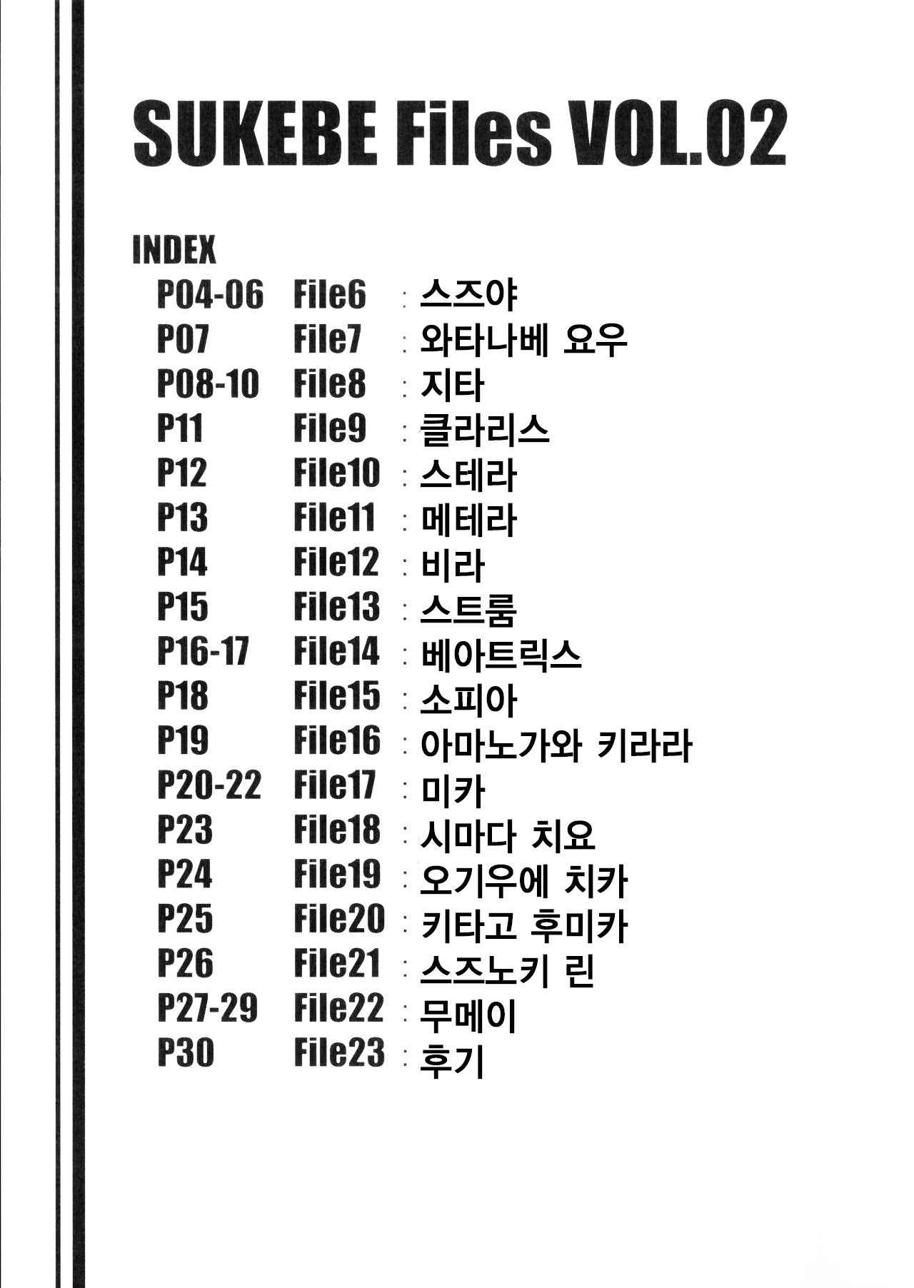 (C91) [Jitaku vacation (Ulrich)] SUKEBE Files VOL.02 (Various) [Korean] [율음/니르바나]