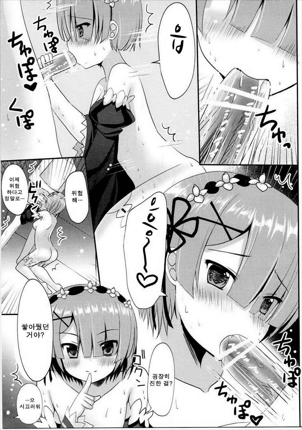 (Mimiket 36) [Nekosenyou Milk (Nasu Hanahana)] Aka to Ao no Maid-san ga Oni Kawaii Ken ni Tsuite (Re:Zero Kara Hajimeru Isekai Seikatsu) [Korean] [Team Owner]