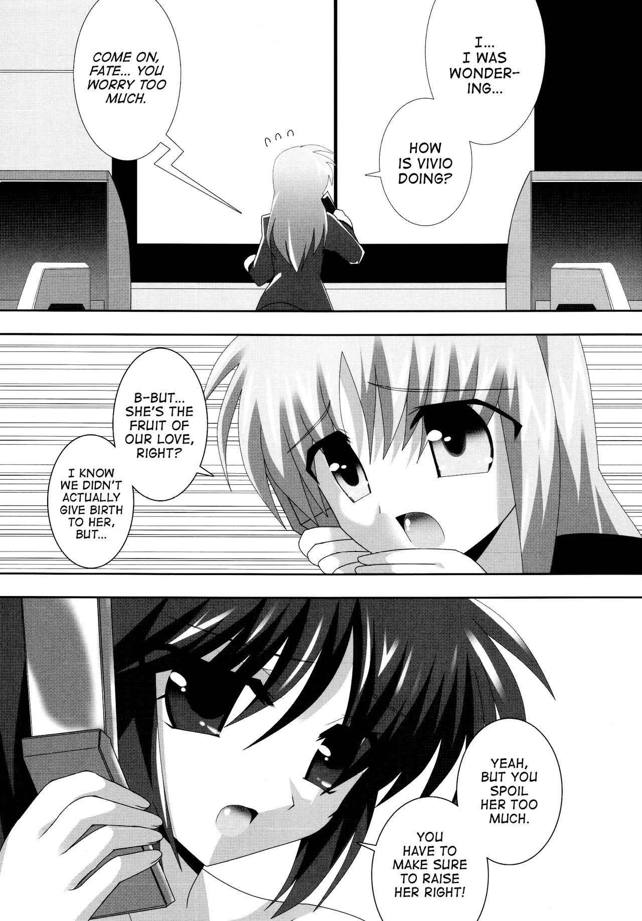 (Lyrical Magical 3) [Lezmoe! (Oyu no Kaori)] Maou Nanoha Mama no Gacchiri Kosodate Nano | The demon king mom Nanoha's strict child raising (Magical Girl Lyrical Nanoha) [English] [ATF]