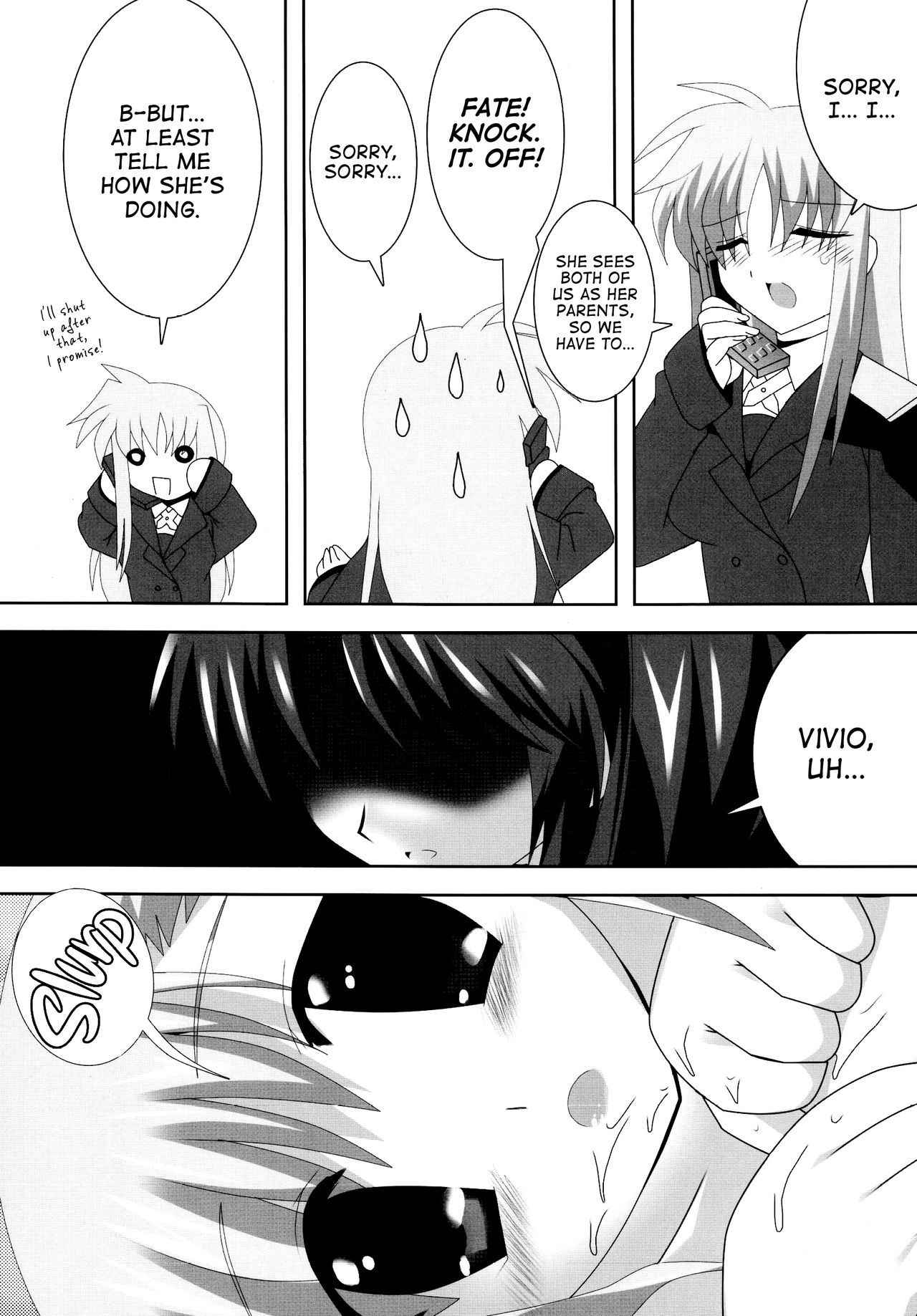 (Lyrical Magical 3) [Lezmoe! (Oyu no Kaori)] Maou Nanoha Mama no Gacchiri Kosodate Nano | The demon king mom Nanoha's strict child raising (Magical Girl Lyrical Nanoha) [English] [ATF]