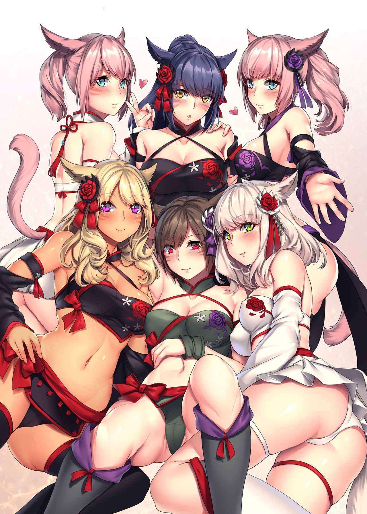 [lionoil (Arumajiki)] Miqo'te x Harem!! Ore igai no FC men ga zenin Mesu'te na ken (Final Fantasy XIV) [English] [ATF] [Digital]