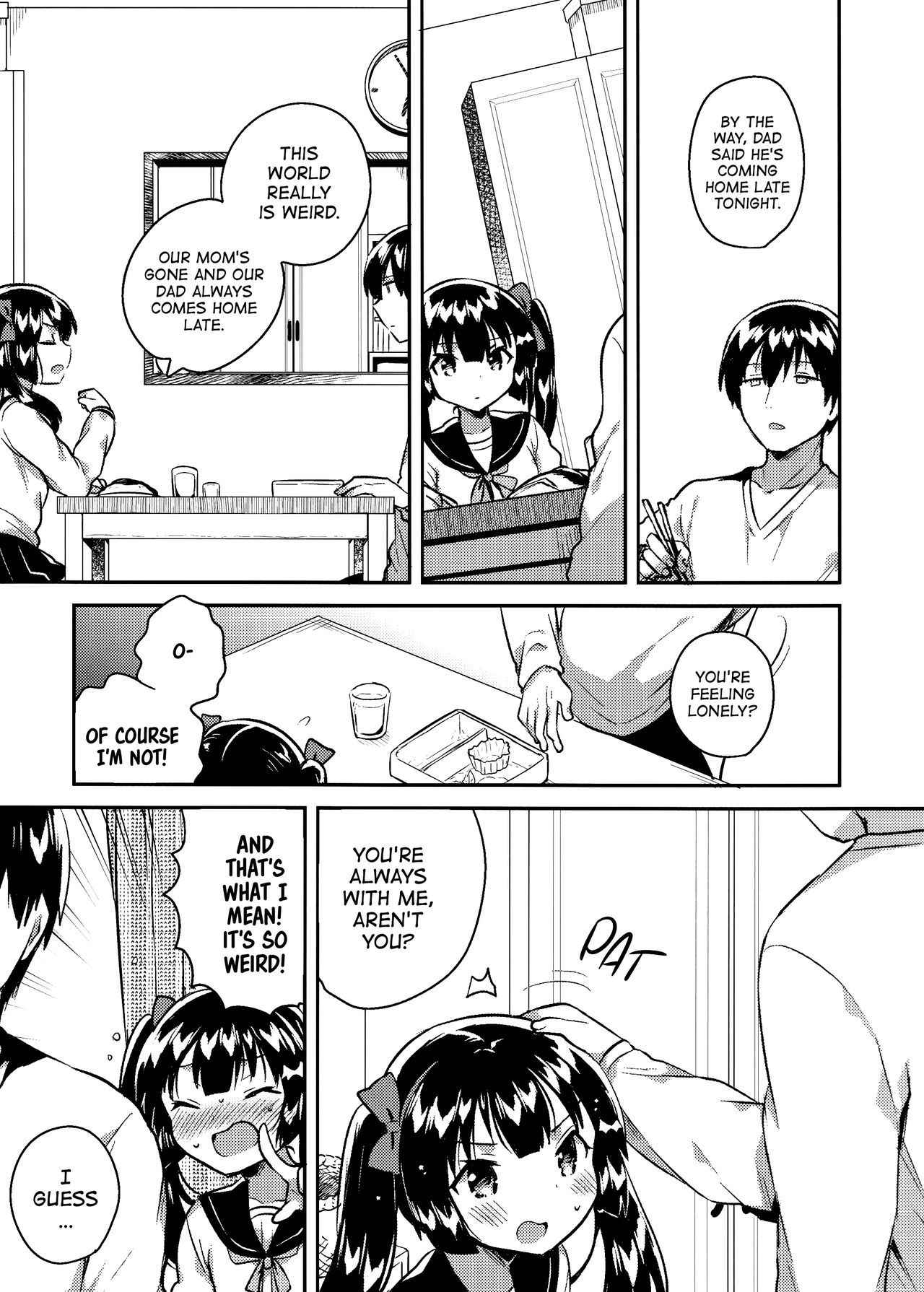 (COMITIA123) [squeezecandyheaven (Ichihaya)] Imouto wa Chotto Atama ga Okashii + Omake | My Little Sister Is a Little Weird + Bonus Story [English] [ATF]