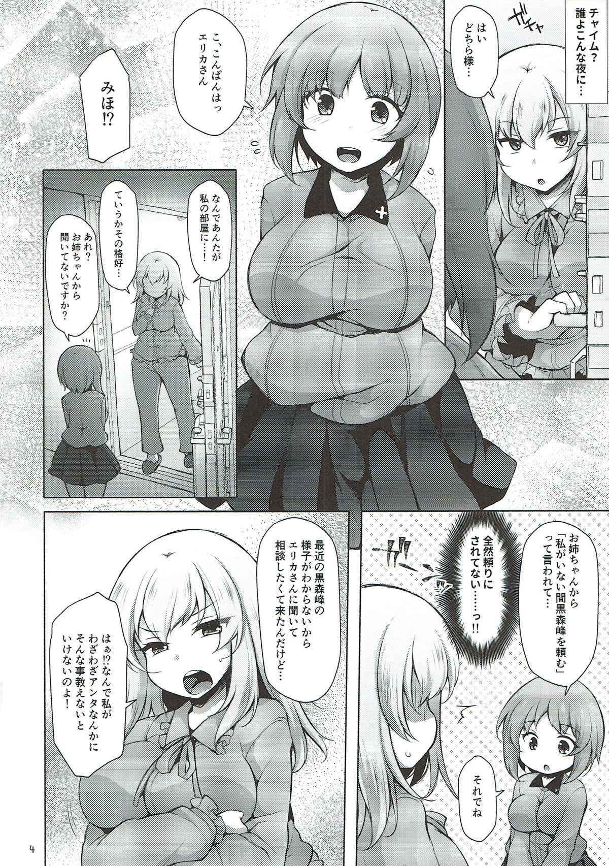 (C93) [Kimagure na Bakeneko (Jenigata)] Heta Heta Erika to Ike Ike Miporin (Girls und Panzer)