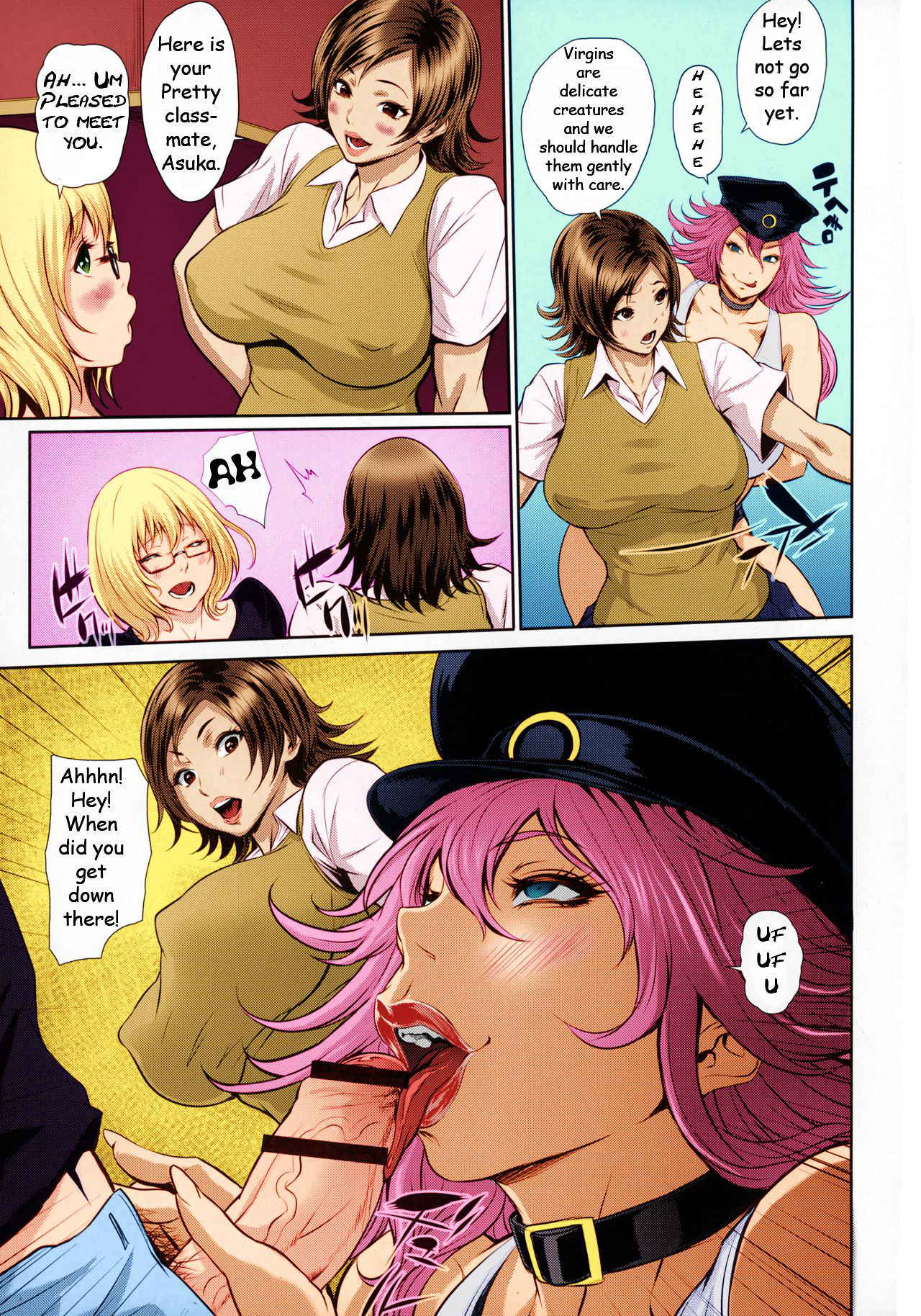 (COMIC1☆10) [Sengoku Joketsu Emaki (Chinbotsu)] Fuuzoku Chinpo Jogakuen | Sexy Penis Women Academy (Various) [English] [SonicSol] [Colorized]