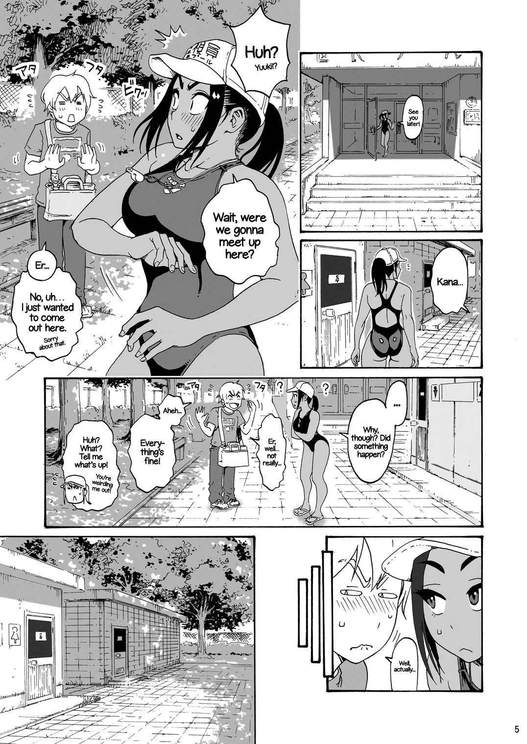 [Amazake Hatosyo-ten (Yoshu Ohepe)] Aah~ Hayaku H Shitai!! (Kana-san wa Pool no Kanshiin) | I Wanna Do Dirty Stuff Already! (Kana, the Pool Lifeguard) [English] [Rotoscopic] [Digital]