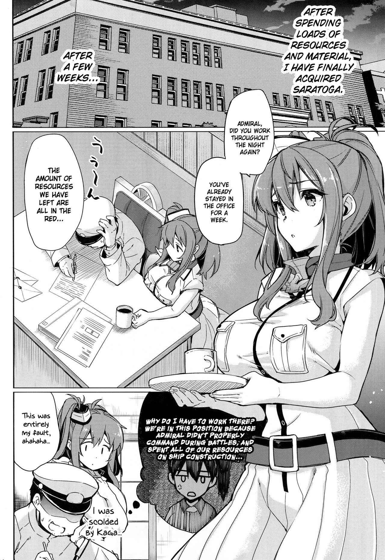 (C92) [CHIBIKKO KINGDOM (Kekocha)] SARATOGA Sweet Life (Kantai Collection -KanColle-) [English]