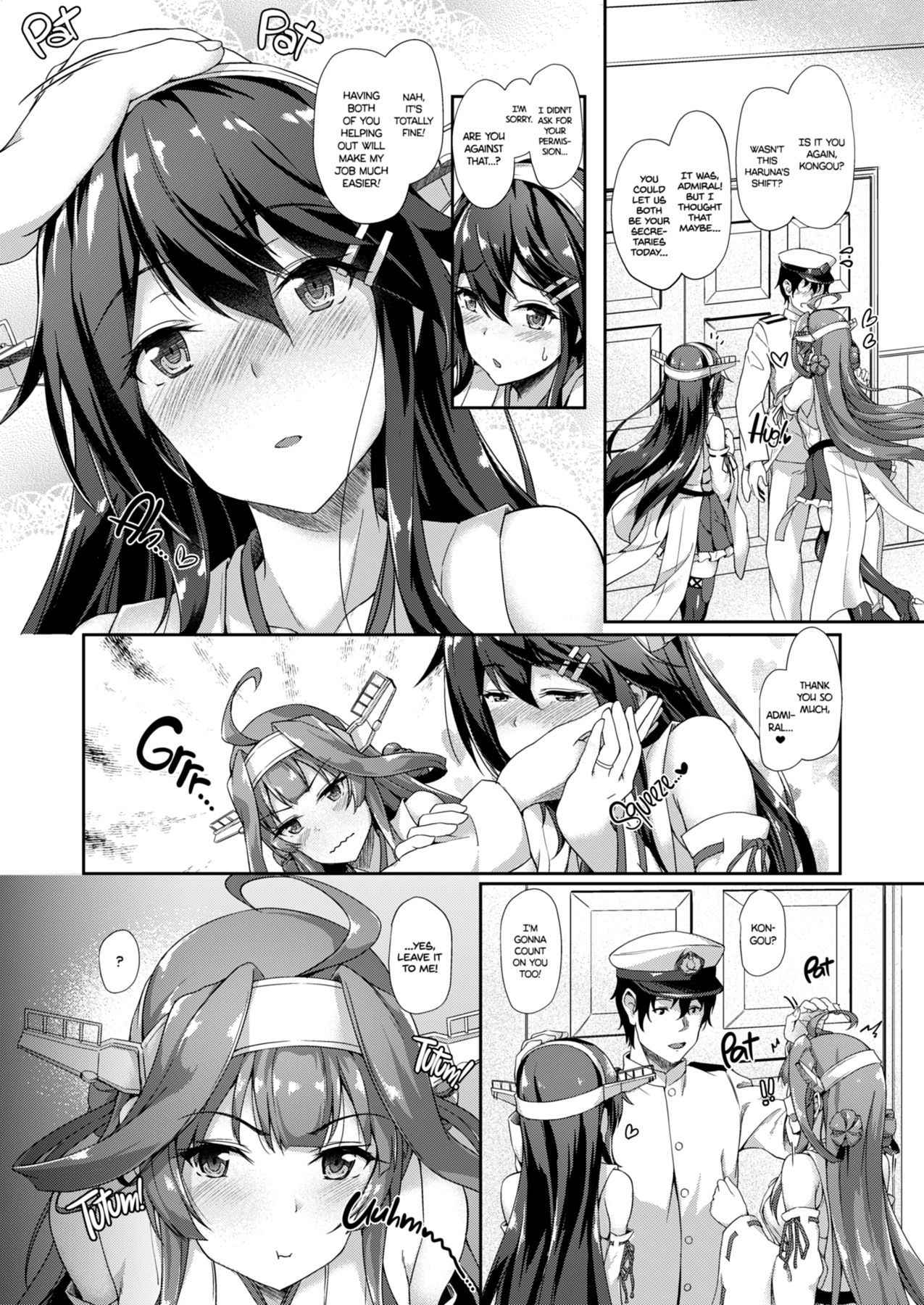 [Yusaritsukata (Awayume)] KonHaru Sandwich (Kantai Collection -KanColle-) [English] [2d-market.com] [Decensored]  [Digital]