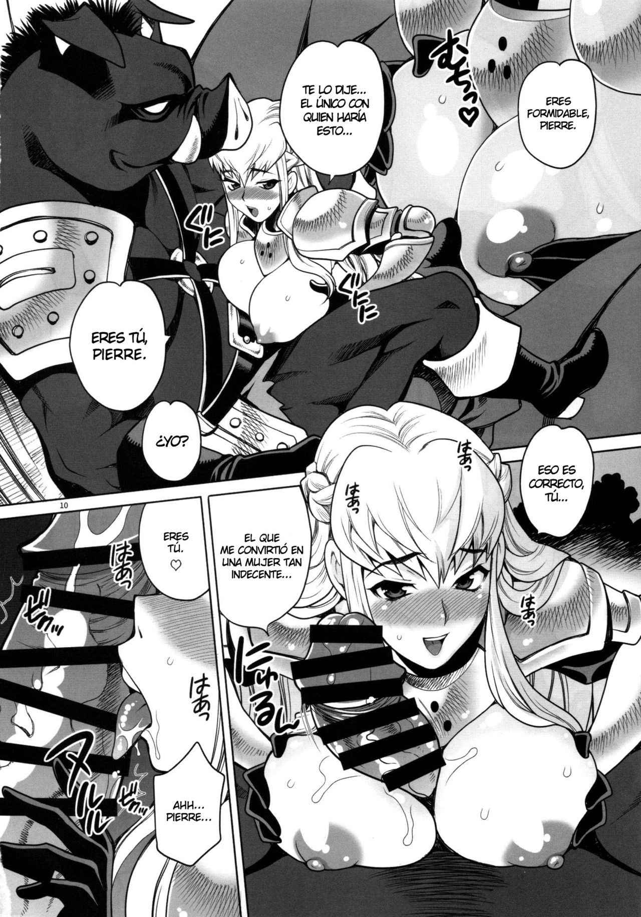 (C89) [Shallot Coco (Yukiyanagi)] Yukiyanagi no Hon 37 Buta to Onnakishi - Lady knight in love with Orc [Spanish] [Vlothx]