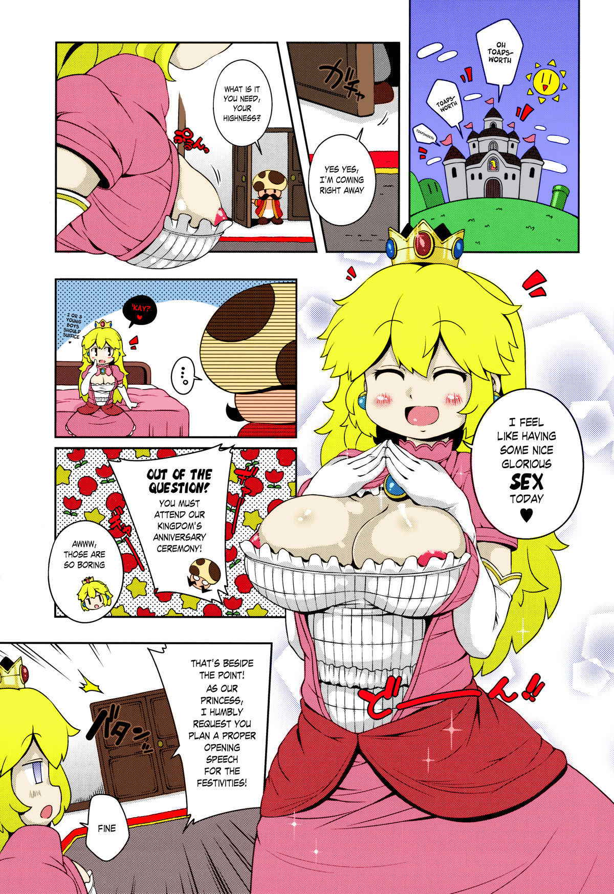 (C87) [Watosato (Sugiura Sen)] SUPER BITCH WORLD (Super Mario Brothers) [English] {risette-translations} [Colorized]