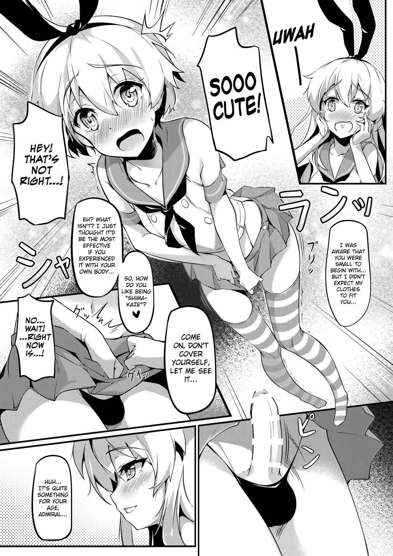 (C92) [Shinsei Lolishota (shuffle, kozi)] Teitoku no Shota Chinpo ga Itakunaru made Shimakaze ga Tomaranai | Shimakaze Wont Stop Until the Little Admirals Dick Starts Hurting (Kantai Collection -KanColle-) [English] [Doujins.com]