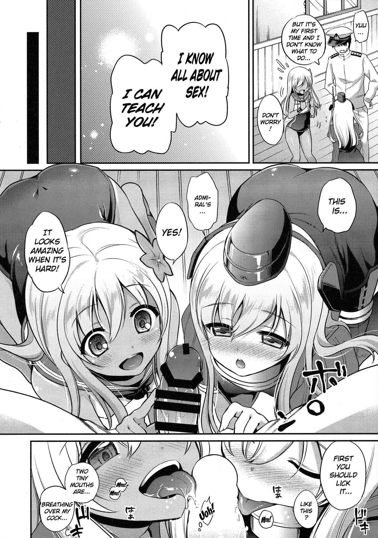 (C90) [K+W (sasachinn)] RO-chan ga U-ni oshiete ageru desutte! (Kantai Collection -KanColle-) [English] [Doujins.com]