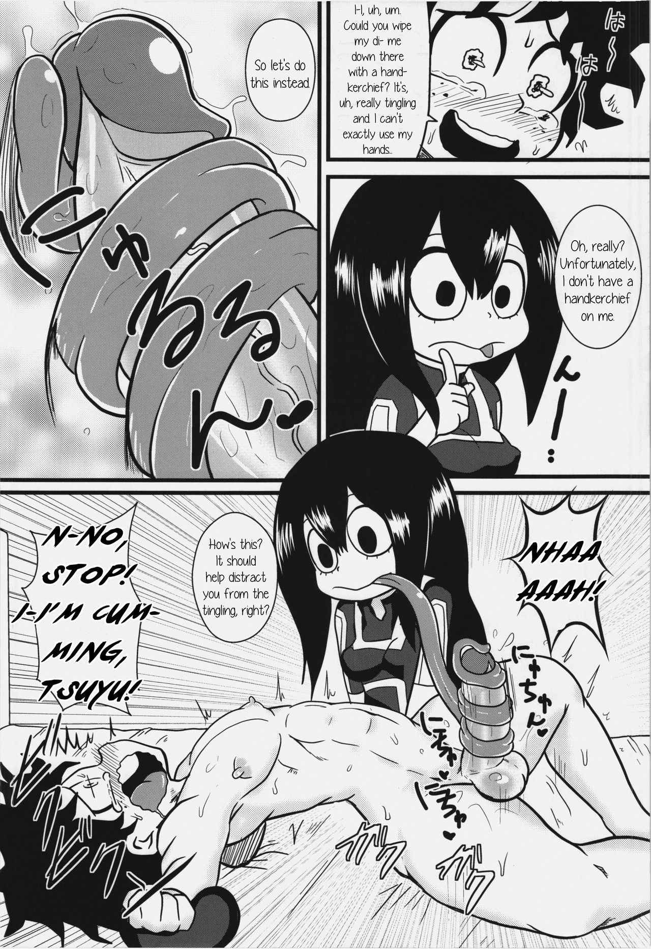 (C87) [Tokyo Tsunamushi Land (Tsunamushi)] Tsuyu-chan to! Ganbare tte Kanji no Dex | Tsuyu and! Some Do-Your-Best DEKX (My Hero Academia) [English] [Justice Translations] [Decensored]