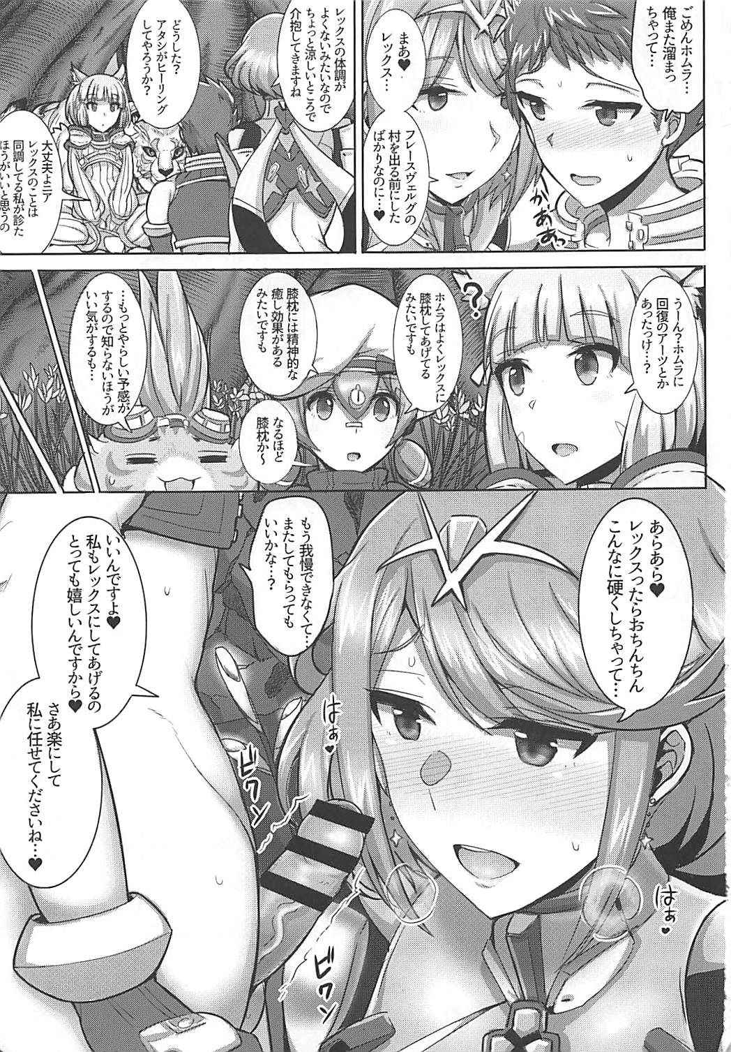 (COMIC1☆13) [Yuasa Rengou (Jean Louis)] Ecchi na Blade wa Suki desu ka? (Xenoblade Chronicles 2)