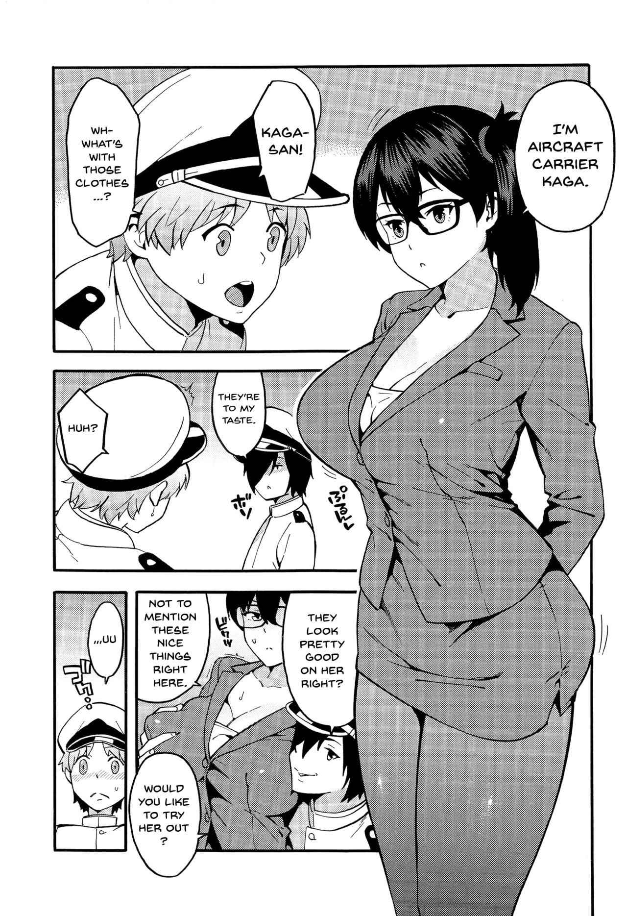 (COMIC1☆12) [SOLID AIR (Zonda)] OL KuroSto Kaga-san | Office Lady Kaga (Kantai Collection -KanColle-) [English] [Doujins.com]