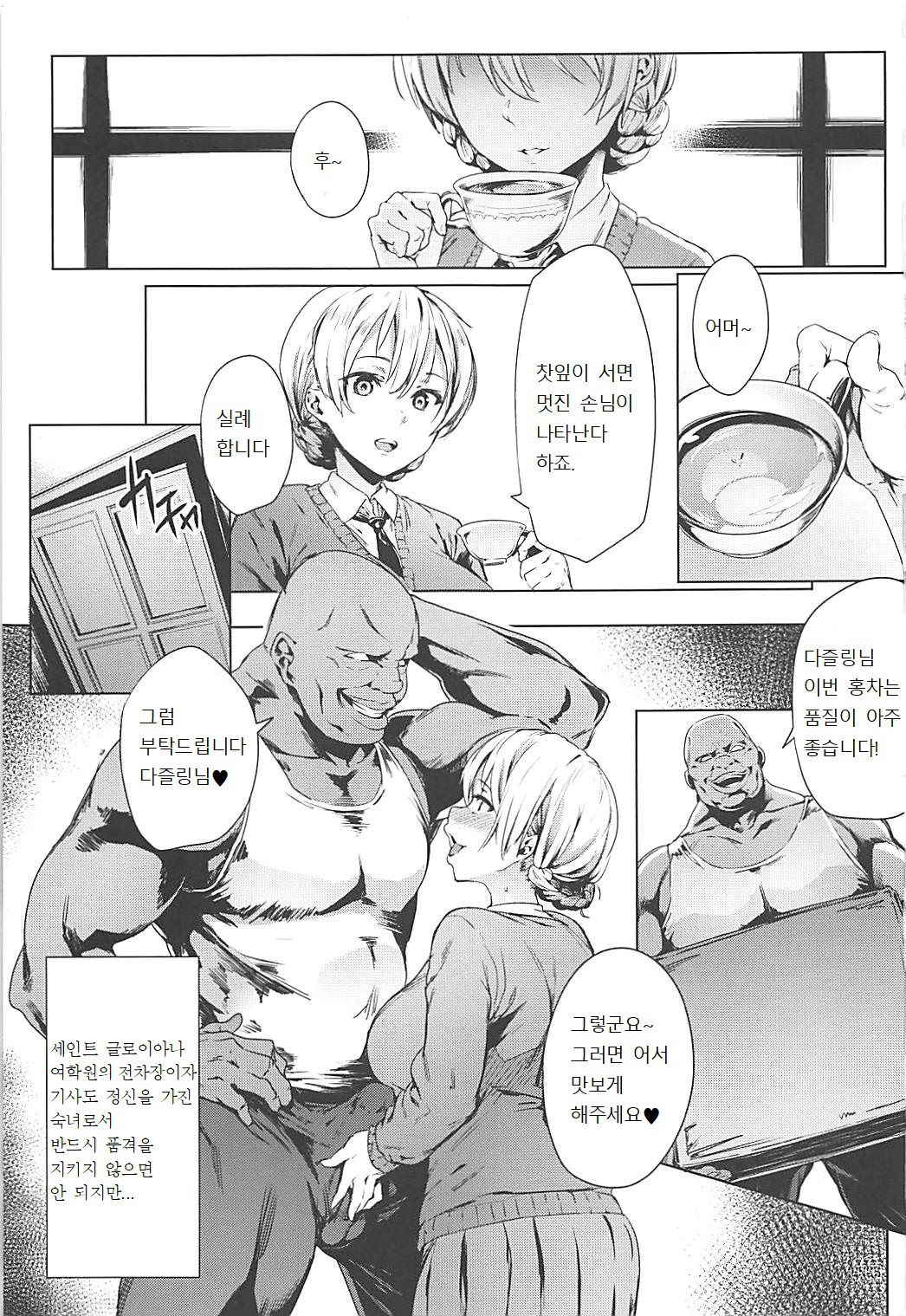 (COMIC1☆13) [CesiumP (Aka Seiryou)] Darjeeling no Himitsu Chakai | 다즐링의 비밀다과회 (Girls und Panzer) [Korean]