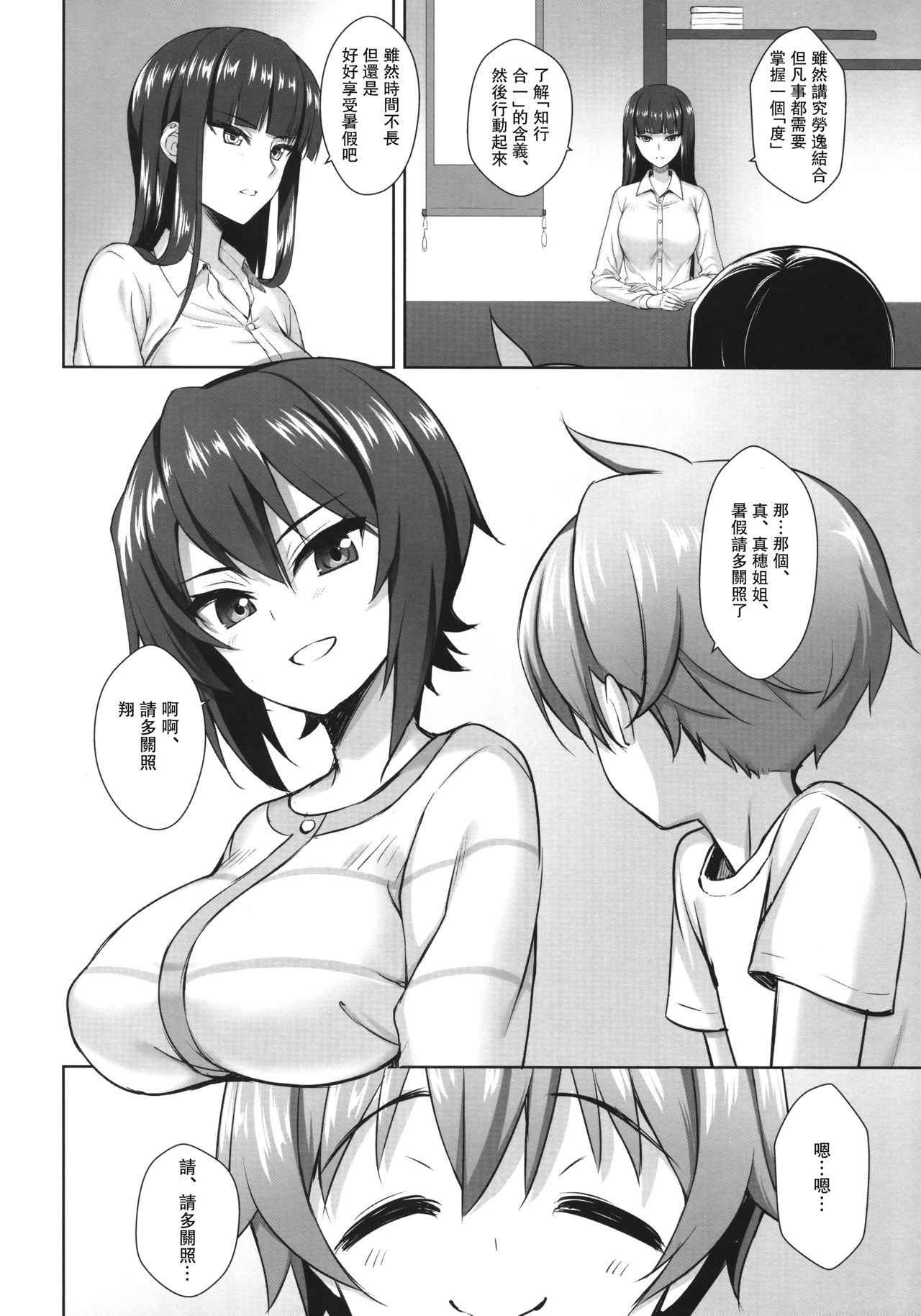 (C91) [Yakiniku Tabetai (Derauea)] Nishizumi Maho no Suimin Kansatsu (Girls und Panzer) [Chinese] [瓜皮汉化]