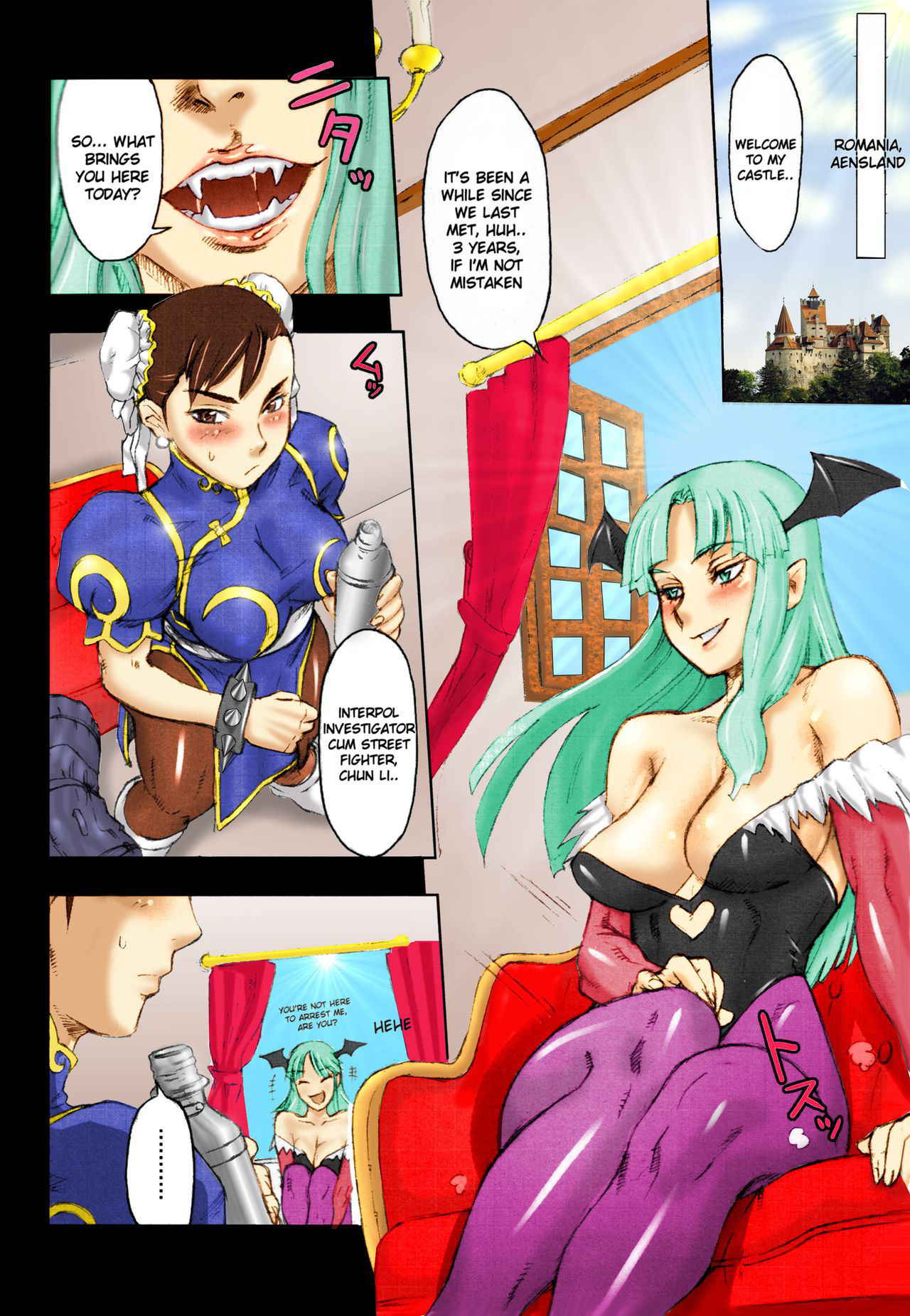 (C70) [Niku Ringo (Kakugari Kyoudai)] NIPPON Onna HEROINE 2 (Darkstalkers, Street Fighter) [English] [desudesu] [Colorized] [Incomplete]