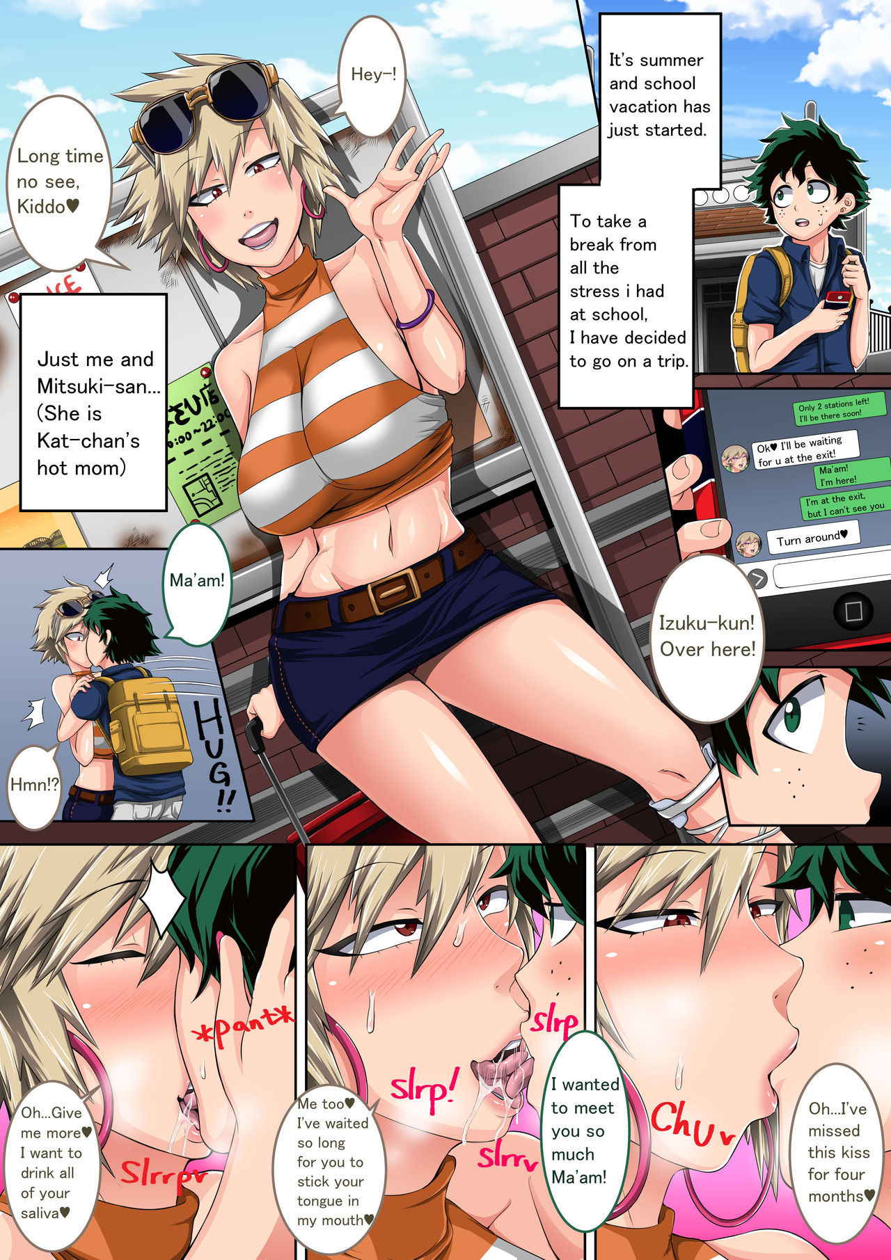 [Juicebox Koujou (Juna Juna Juice)] Boku no Harem Academia Bakugou Mama to no Natsuyasumi "Zenpen" (Boku no Hero Academia) (English)