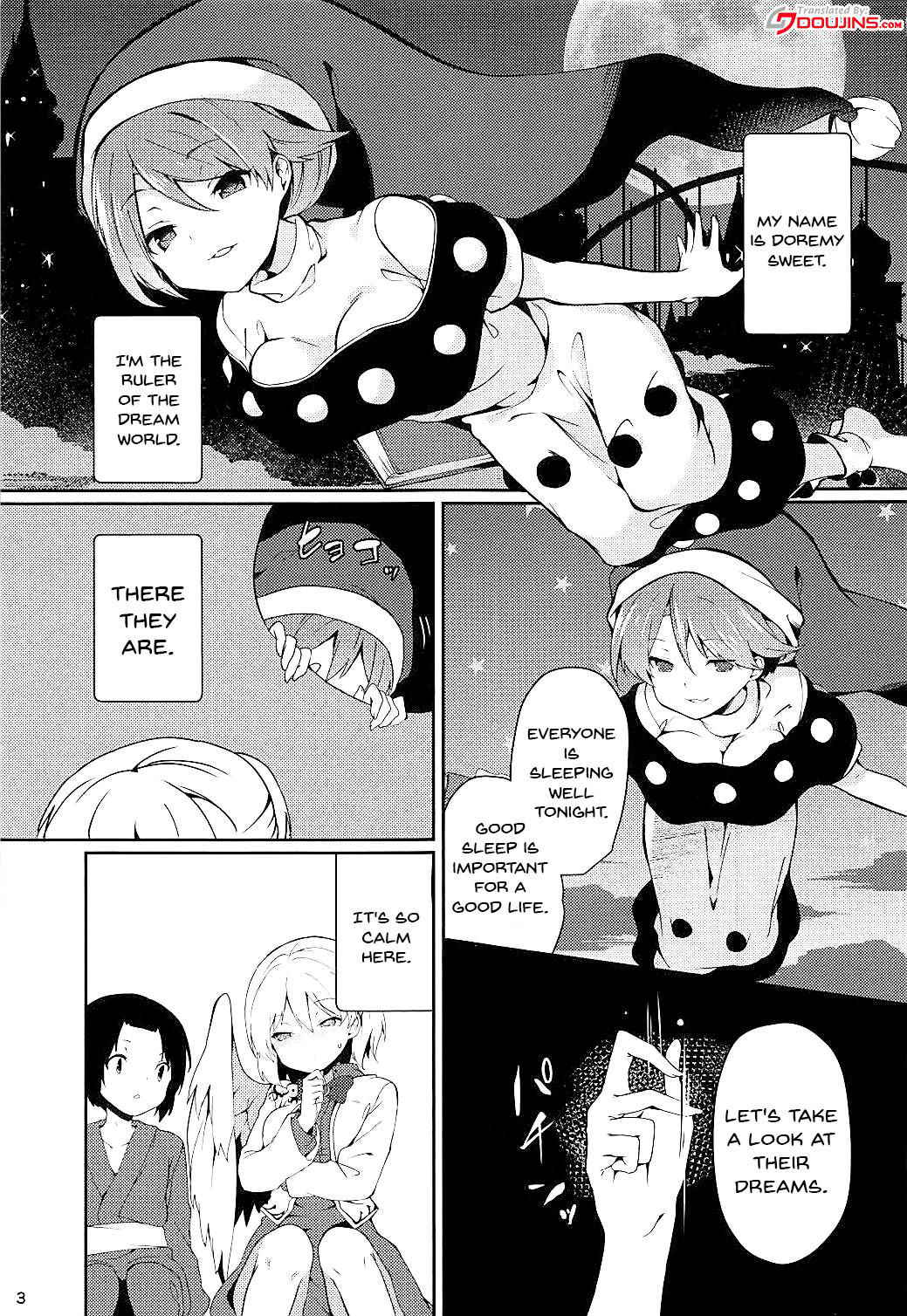 (Reitaisai 15) [Tetsu no Otoshigo (Chirorian)] Doremy-san to Boku no Tousou Yume | Doramy-san And My Escape Dream (Touhou Project) [English] {Doujins.com}