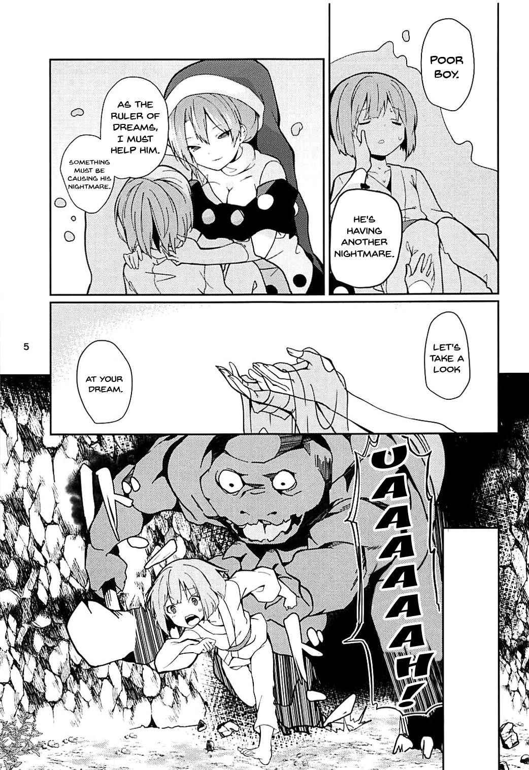 (Reitaisai 15) [Tetsu no Otoshigo (Chirorian)] Doremy-san to Boku no Tousou Yume | Doramy-san And My Escape Dream (Touhou Project) [English] {Doujins.com}