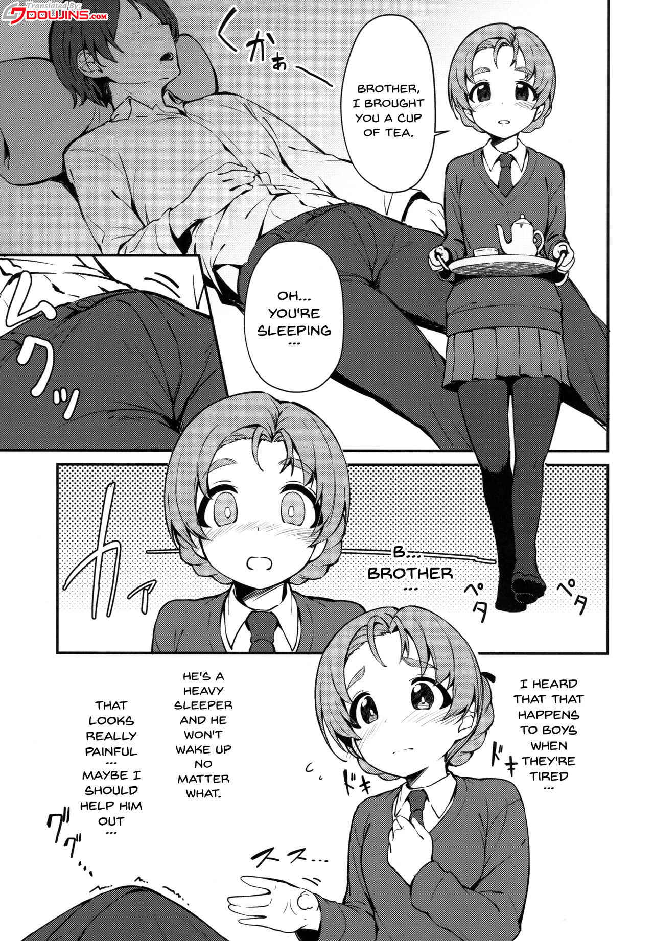 (Panzer☆Vor! 13) [Arakiya-san (Araki Mitsuru)] Neteru Aida ni Gimai no Peko ni Ecchi na Koto Sareru Hon | A Story Where My Sister In Law Tried To Have Sex With Me While I Was Sleeping (Girls und Panzer) [English] {Doujins.com}