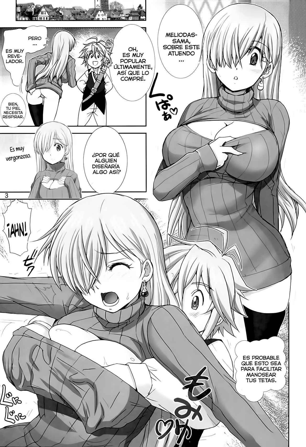 (C87) [Raijinkai (Haruki Genia)] Elizabeth ni Rei no Sweater Kisete mita (Nanatsu no Taizai) [Spanish] [NTINFS]