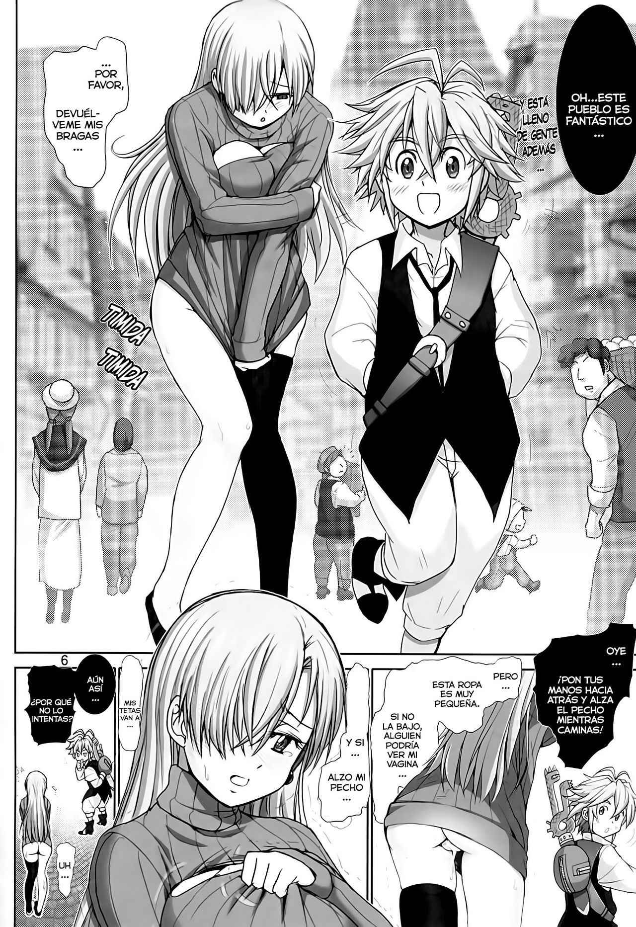 (C87) [Raijinkai (Haruki Genia)] Elizabeth ni Rei no Sweater Kisete mita (Nanatsu no Taizai) [Spanish] [NTINFS]