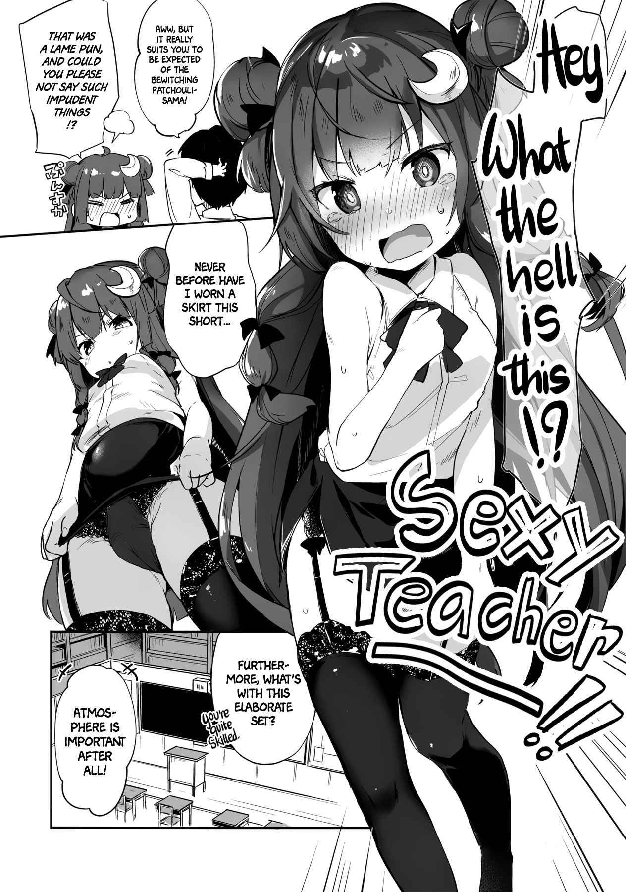 (Reitaisai 15) [Kedama Gyuunyuu (Tamano Kedama)] Patchouli Sensei ga Oshiete Kureru | Teach me Patchouli Sensei (Touhou Project) [English] =White Symphony=