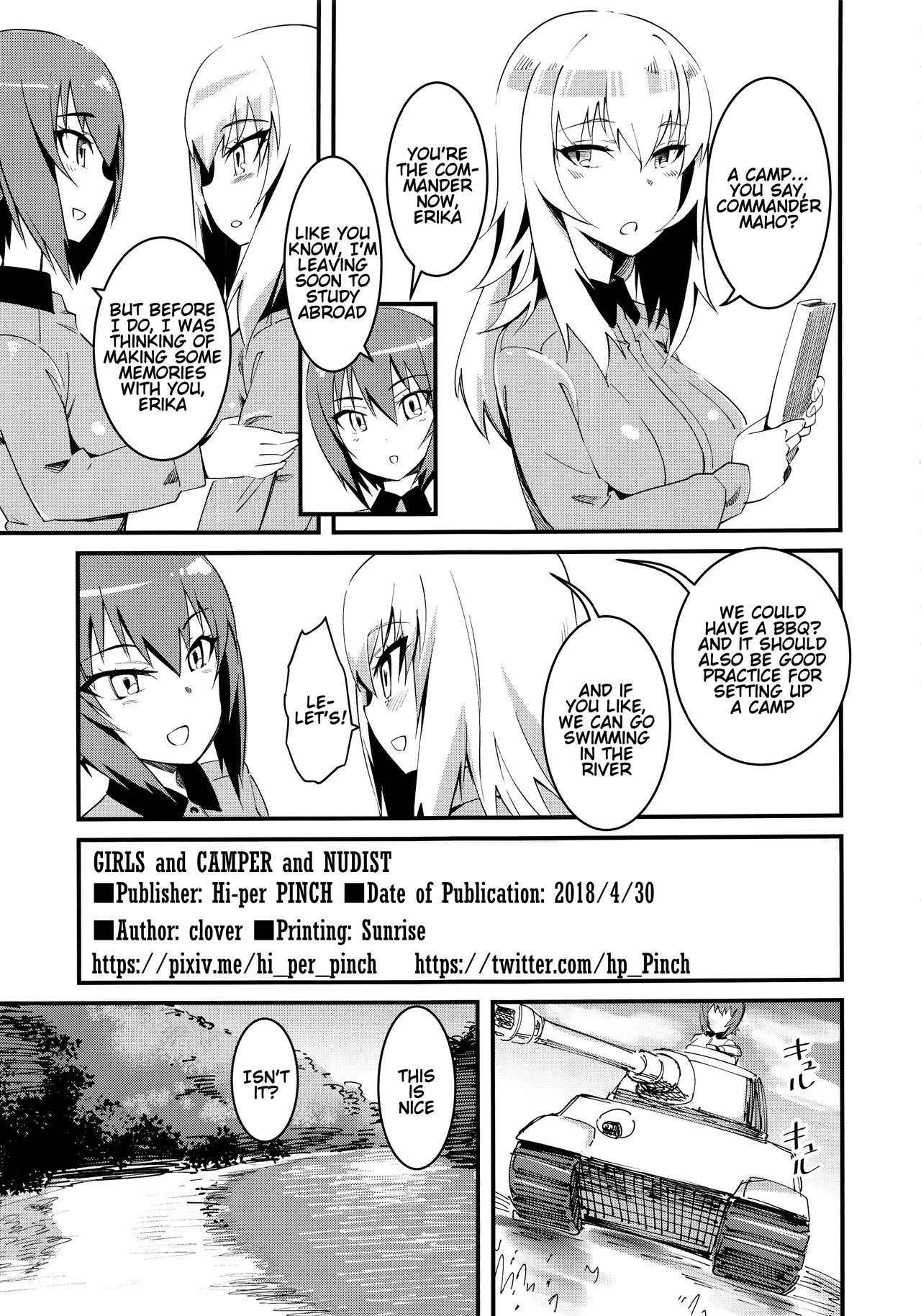 (COMIC1☆13) [Hi-Per Pinch (clover)] GIRLS and CAMPER and NUDIST (Girls und Panzer) [English] [alparslan]