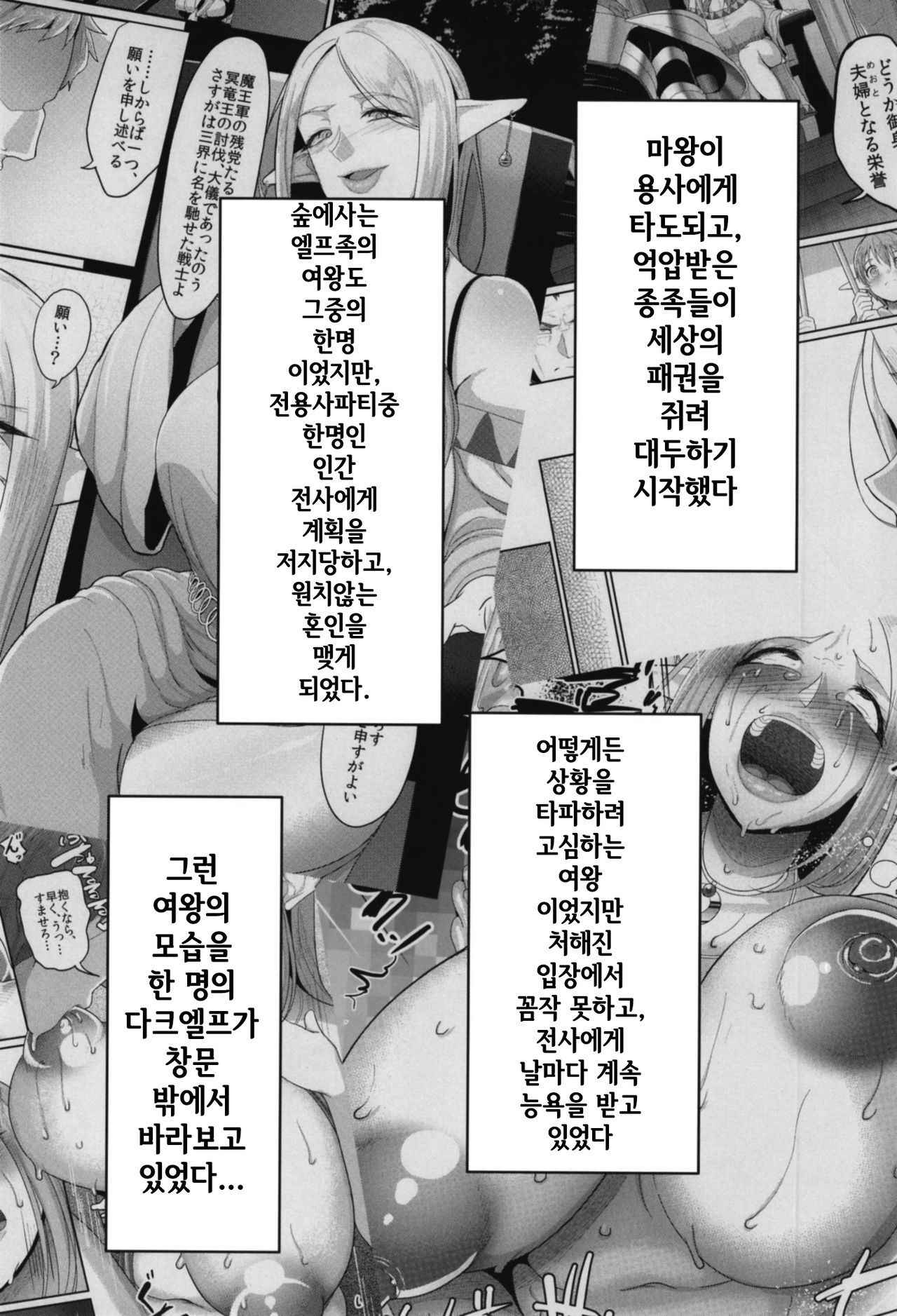 [B.B.T.T. (Yamamoto Zenzen)] Takabisha Elf Kyousei Konin!! 3 | 고자세 엘프강제혼인!!3 [Korean] [Digital]