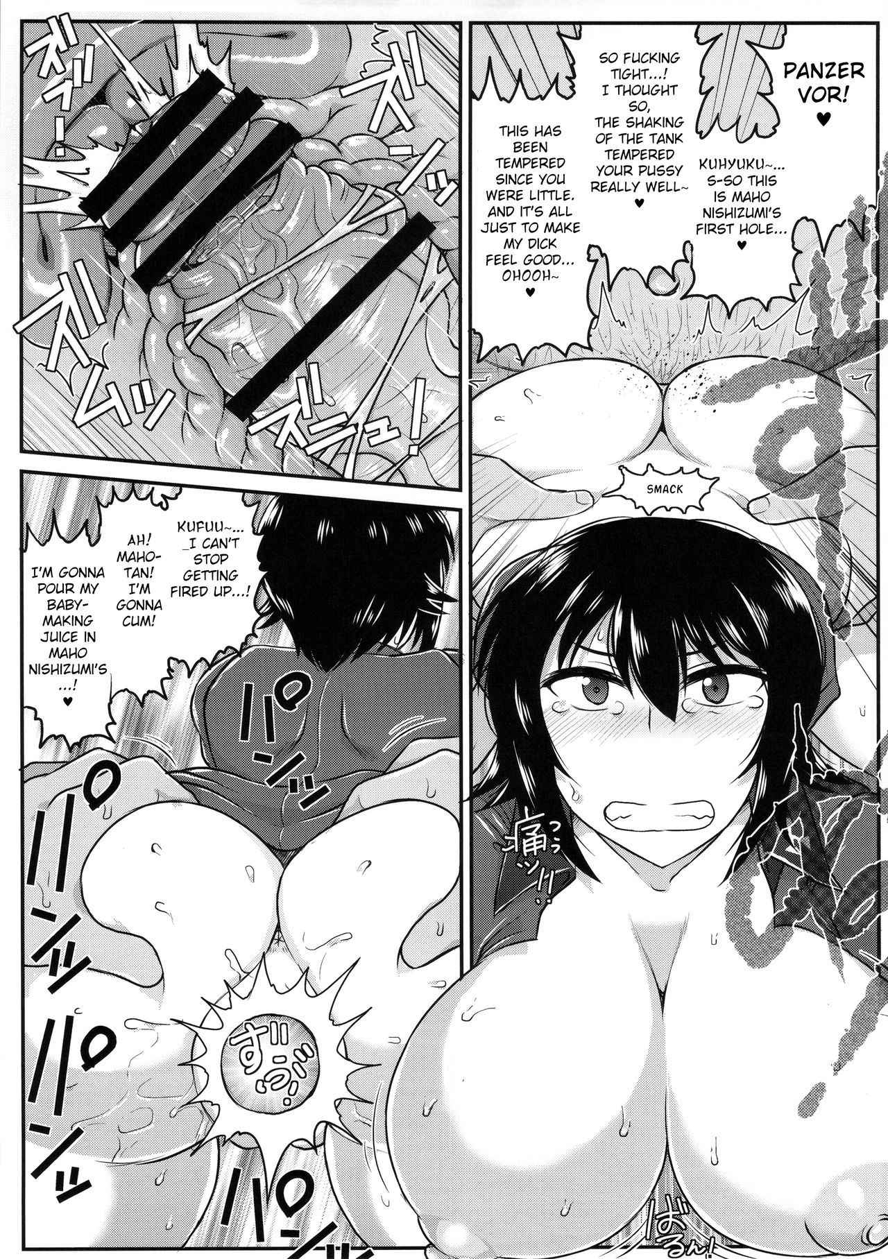 (COMIC1☆11) [Great Canyon (Deep Valley)] Girls & Semen 2 ~Nishizumi Maho ga Sukebe Oyaji to Enkoudou Shoubu! Seishi Tekkoudan Shuuchuu Shageki de Shojomaku Soukou Kantsuu & Dengeki Seishoku Sakusen Sarechau Hon~ (Girls und Panzer) [English] [Fated Circle]