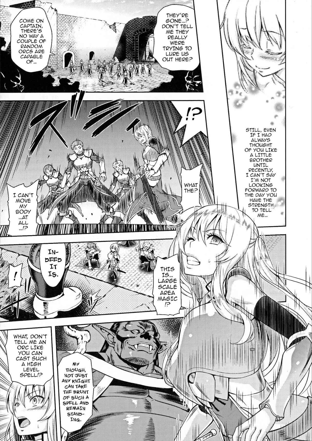 Yamada Gogogo] Erona ~Orc no Inmon ni Okasareta Onna Kishi no Matsuro~ | Erona ~The Fall of a Beautiful Knight Cursed with the Lewd Mark of an Orc~ Ch. 1-4 [English] [darknight] [Decensored] [ongoing]