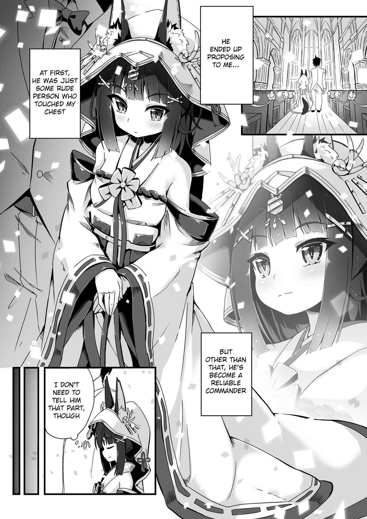 [Mofumofuen (Sorairo Len)] Kekkon Ishou de Shinkon Shoya | First Night in the Wedding Dress (Azur Lane) [English] {Kemonomimi Saikou}