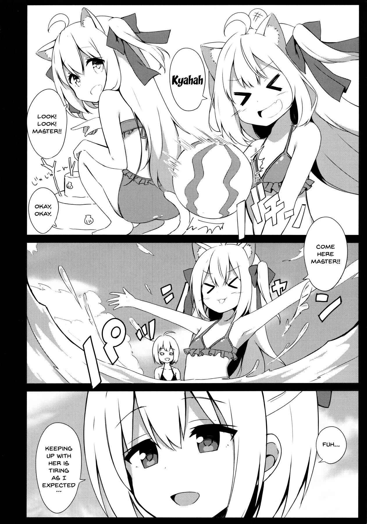 (C94) [croix crown (Mimura Zaja)] Goshujin-sama to Koneko no Midareta Summer Vacation | Master And Koneko's Confusing Summer Vacation [English] {Doujins.com}