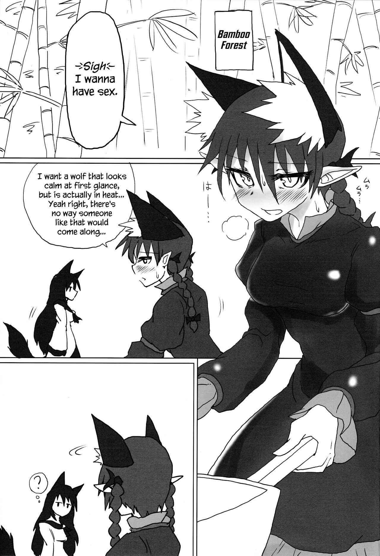 (C86) [Psychetangle (Keta)] Neko x Wolf. | Cat x Wolf (Touhou Project) [English] [Erelzen]