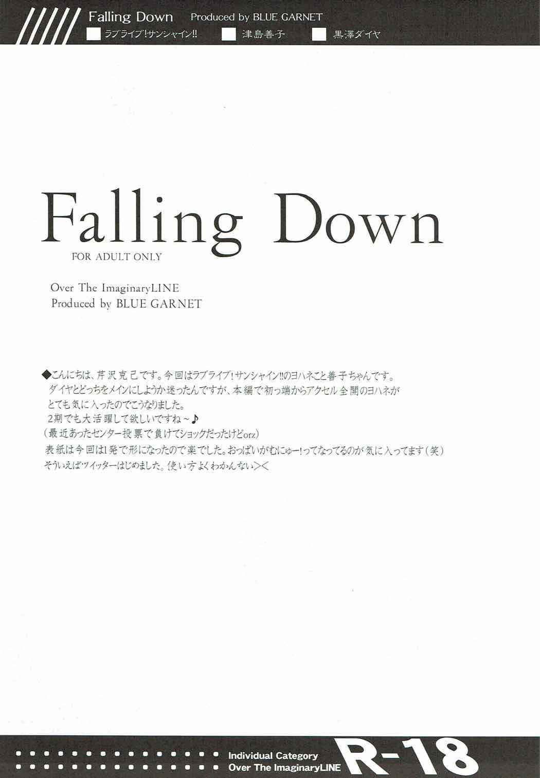 (C91) [Blue Garnet (Serizawa Katsumi)] Falling Down (Love Live! Sunshine!!) [Chinese]