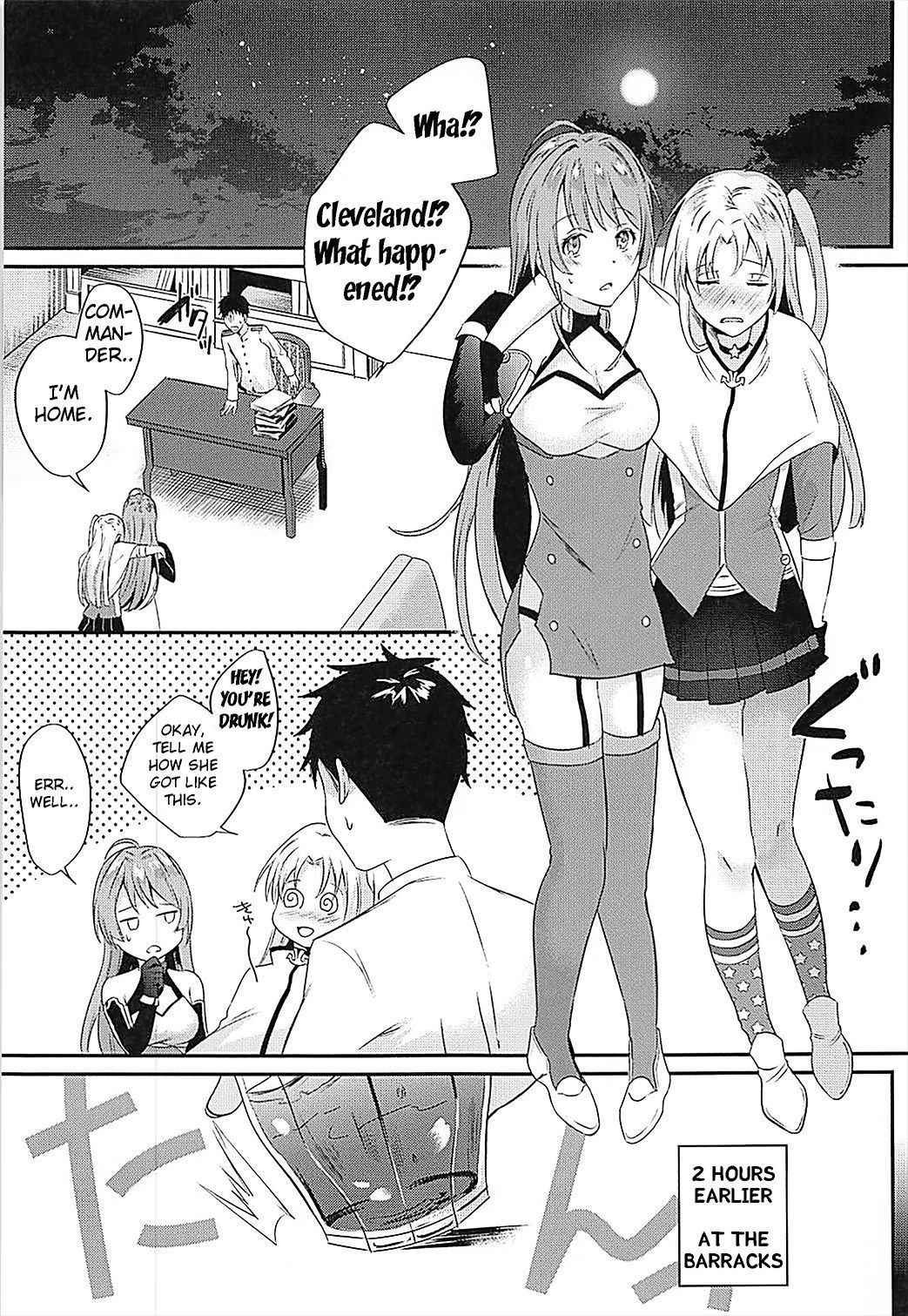 (COMIC1☆13) [latelate (Chikubai)] Cleveland to Yoidore Ecchi | Drunk Sex with Cleveland (Azur Lane) [English]