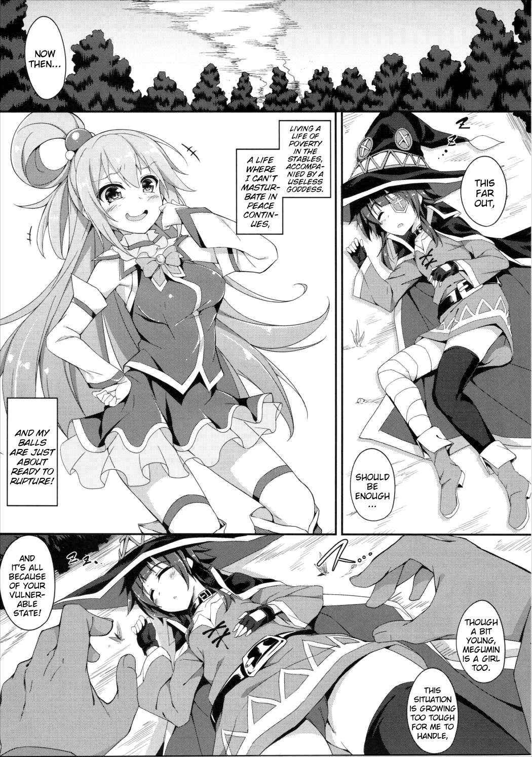 (COMIC1☆10) [Otukimi Koubo (Akizora Momidi)] Megumin no Bakuretsu Mahou After | Megumin's Explosion Magic After (Kono Subarashii Sekai ni Syukufuku o!) [English] [Juster]