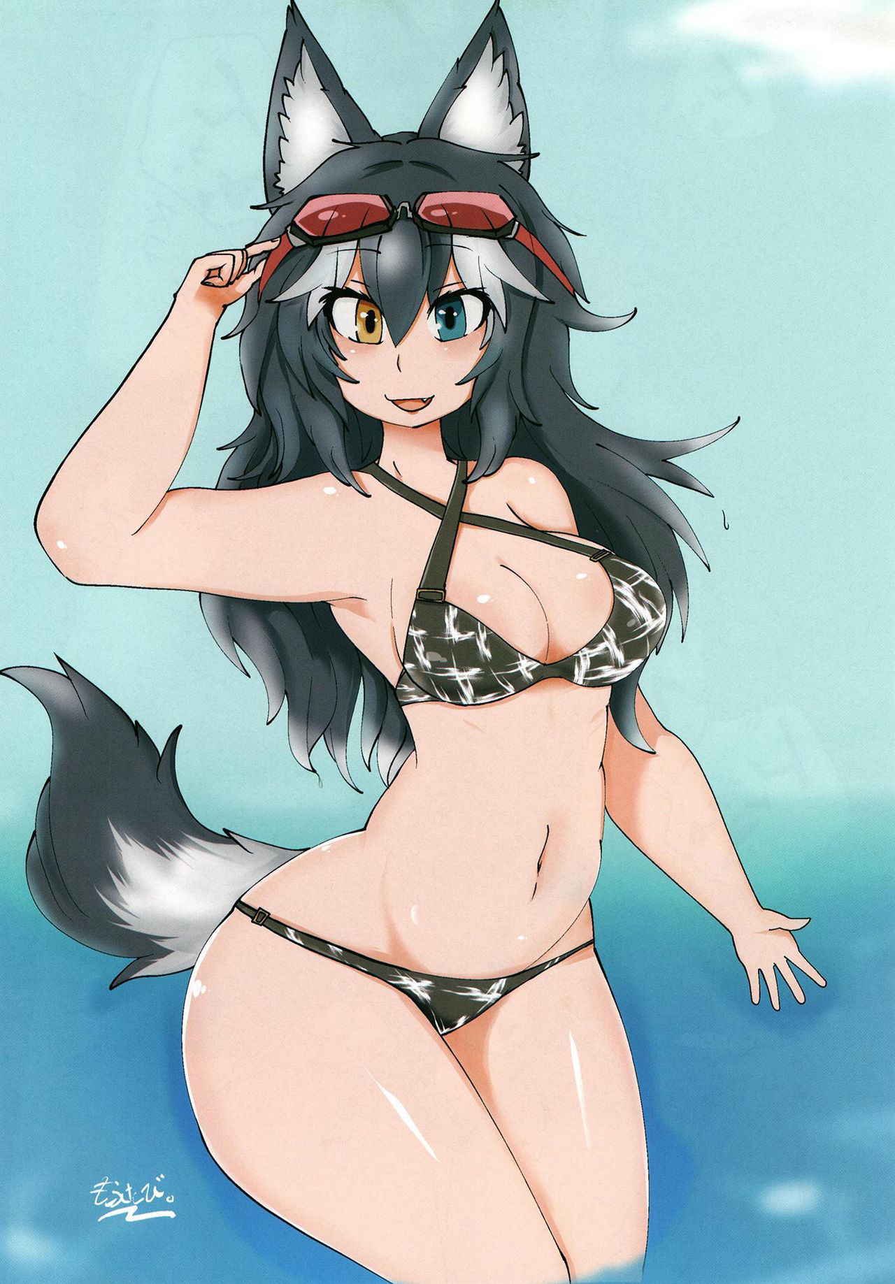 [Cent Millibar (Various)] Ii Kao Itadaki! Ecchi na Tairiku Ookami Goudou (Kemono Friends) [Digital]