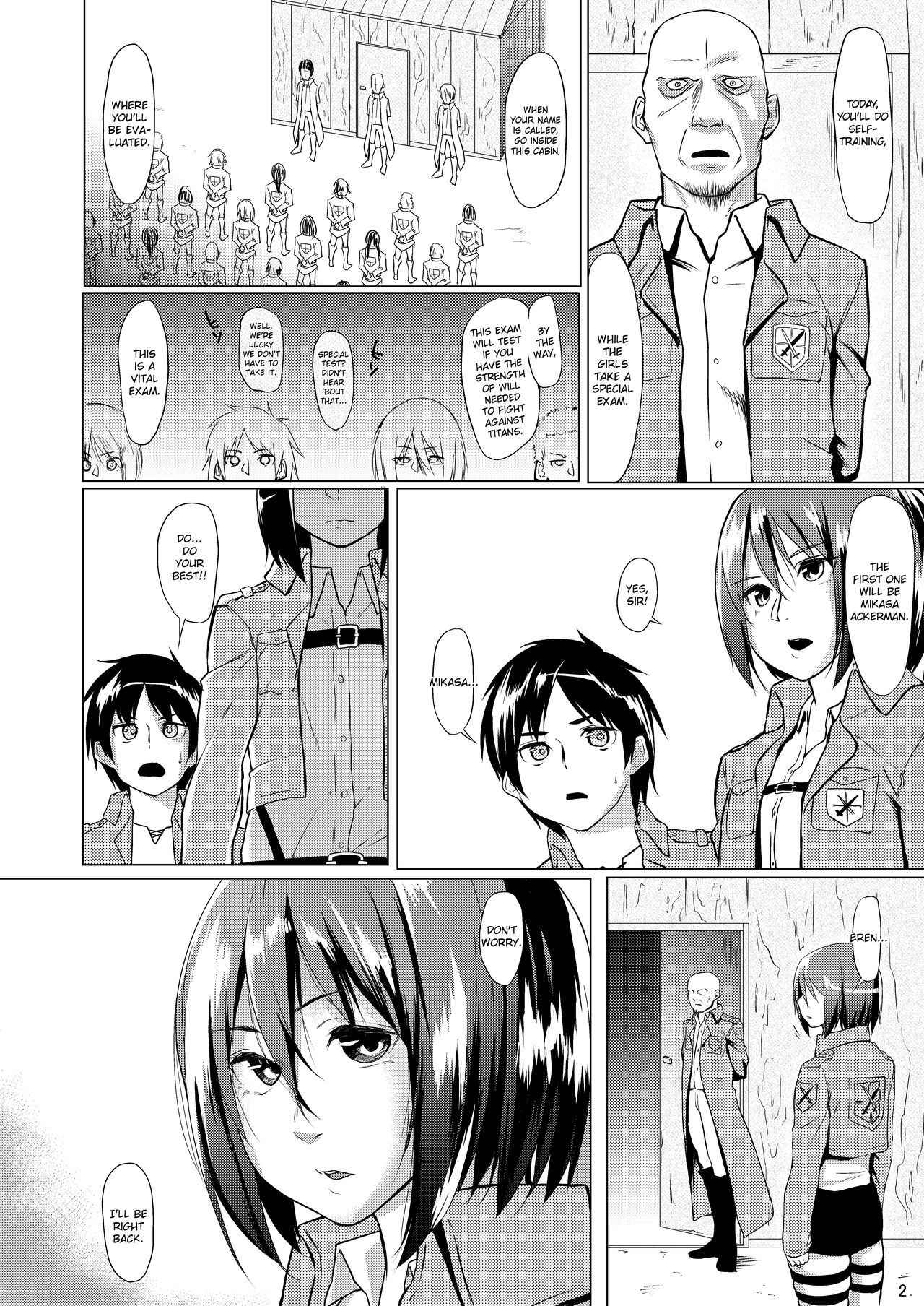 [Gobangai Hole Boys (Esuke)] Mikasa to Kibishii Shiken!! | Mikasa's rough training (Shingeki no Kyojin) [English] [DrunkenWeeb] [Digital]