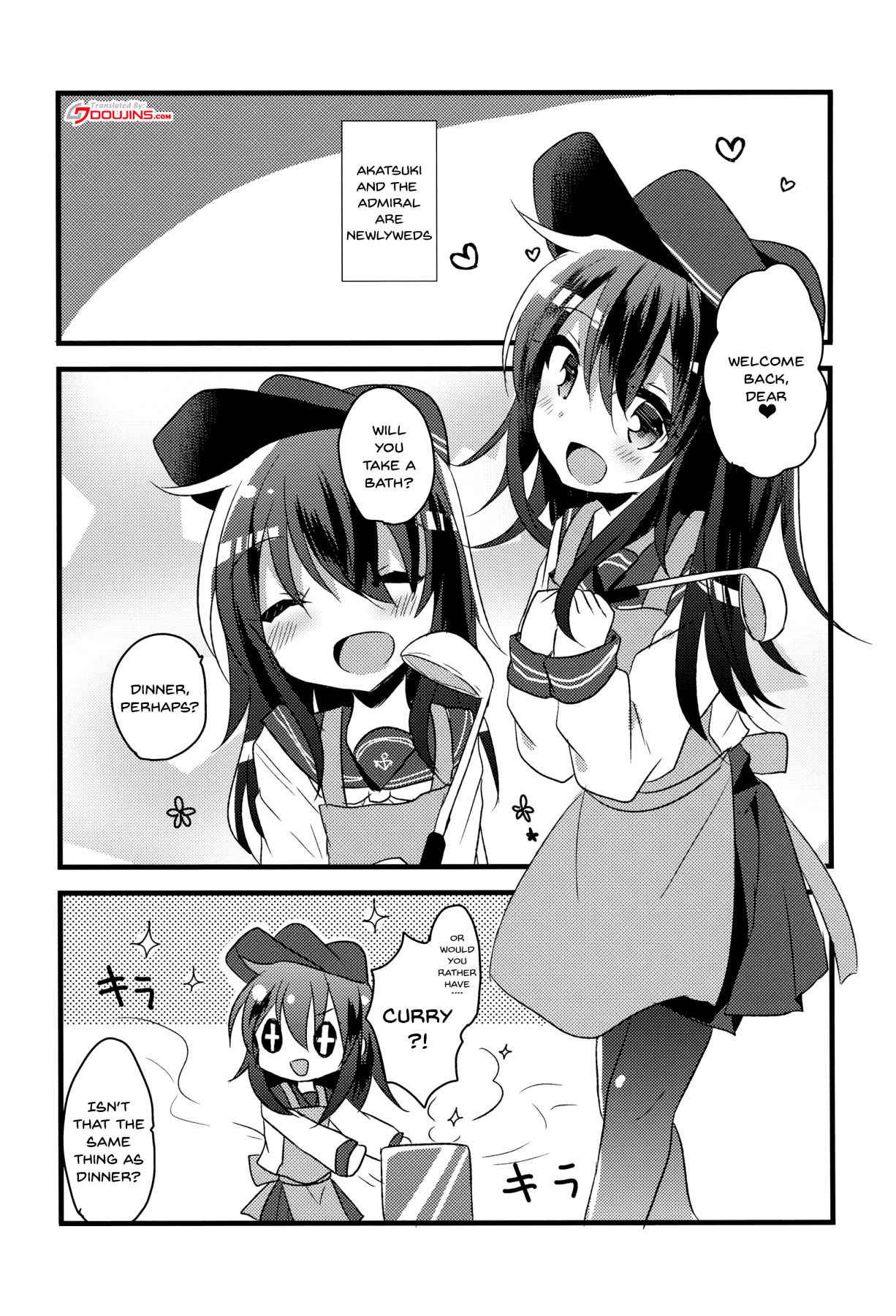 (C92) [Slime Kikaku (Kuriyuzu Kuryuu)] Akatsuki no Oyome-san Challenge | Akatsuki's Bride Challenge (Kantai Collection -KanColle-) [English] {Doujins.com}