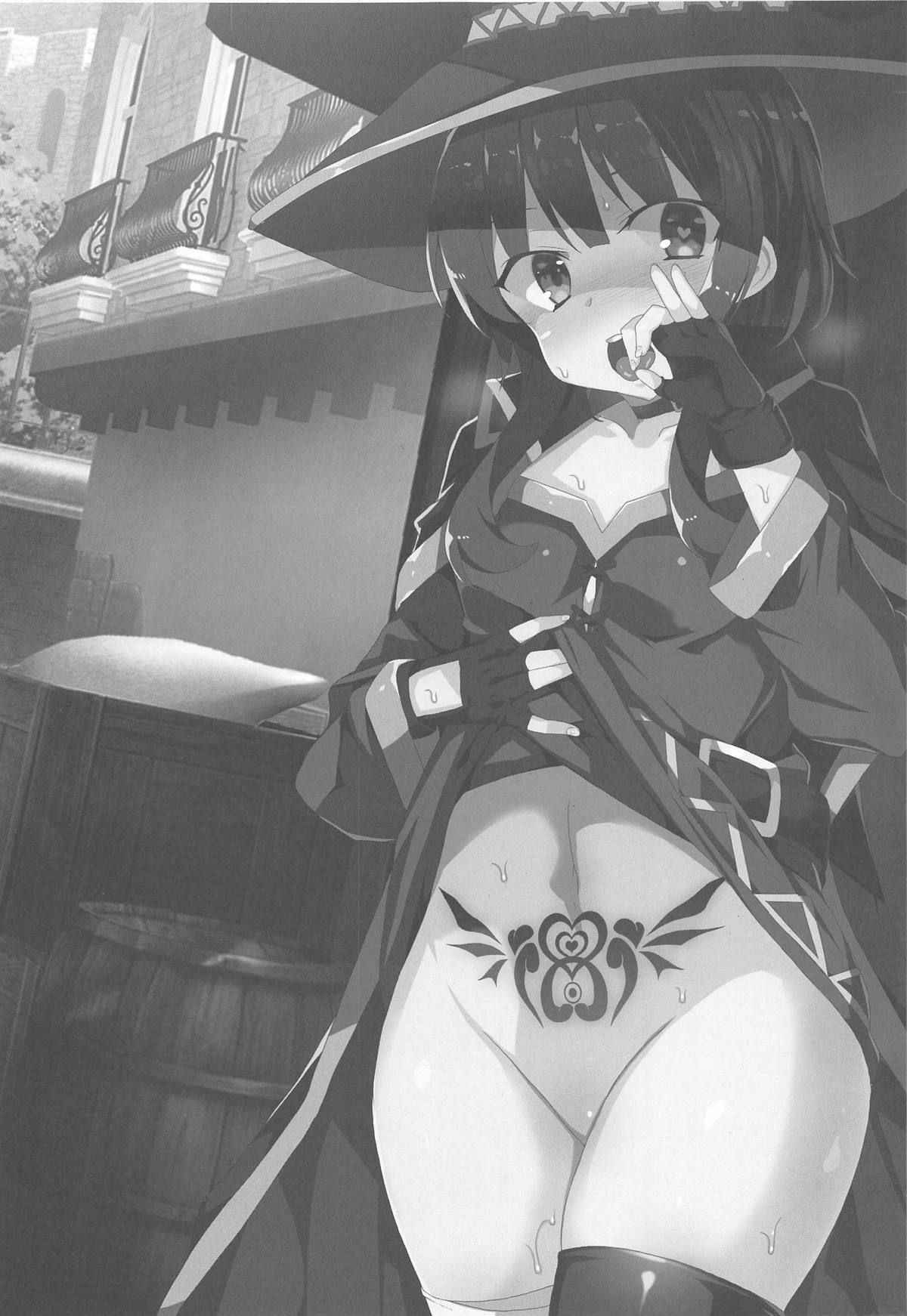 [Waffle Doumeiken (Tanaka Decilitre)] Inmon Megumin - crotch tattoo megmin! (Kono Subarashii Sekai ni Syukufuku o!)