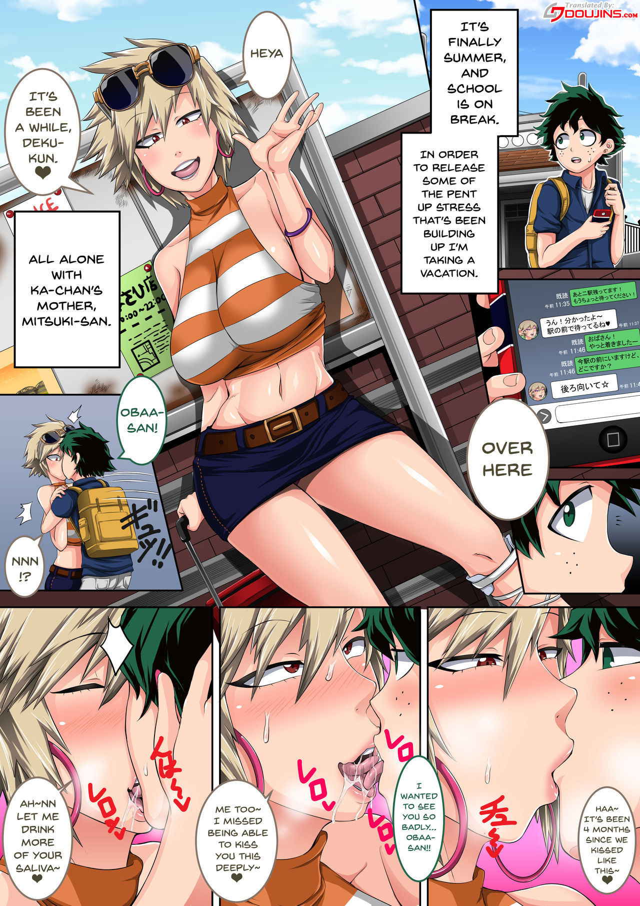 [Juicebox Koujou (Juna Juna Juice)] Boku no Harem Academia Bakugou Mama to no Natsuyasumi "Zenpen" (Boku no Hero Academia) [English] [Doujins.com]