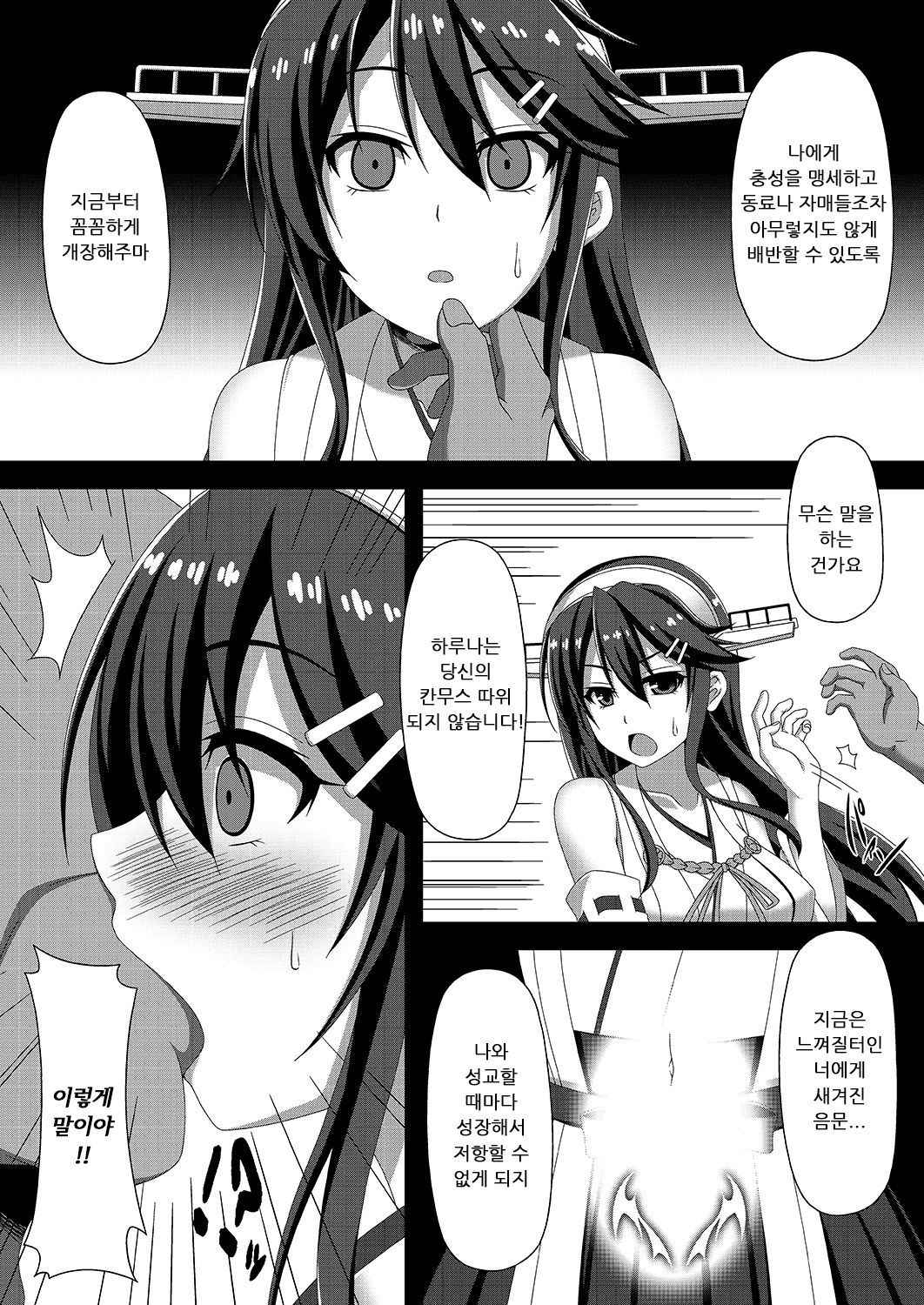 [Atsugari Giyuugun (Militia)] Kantai Akuochi Keikaku ~Haruna Hen~ | 함대 악 저속 계획 ~하루나 편~ (Kantai Collection -KanColle-) [Korean] [타락물츄라이] [Digital]