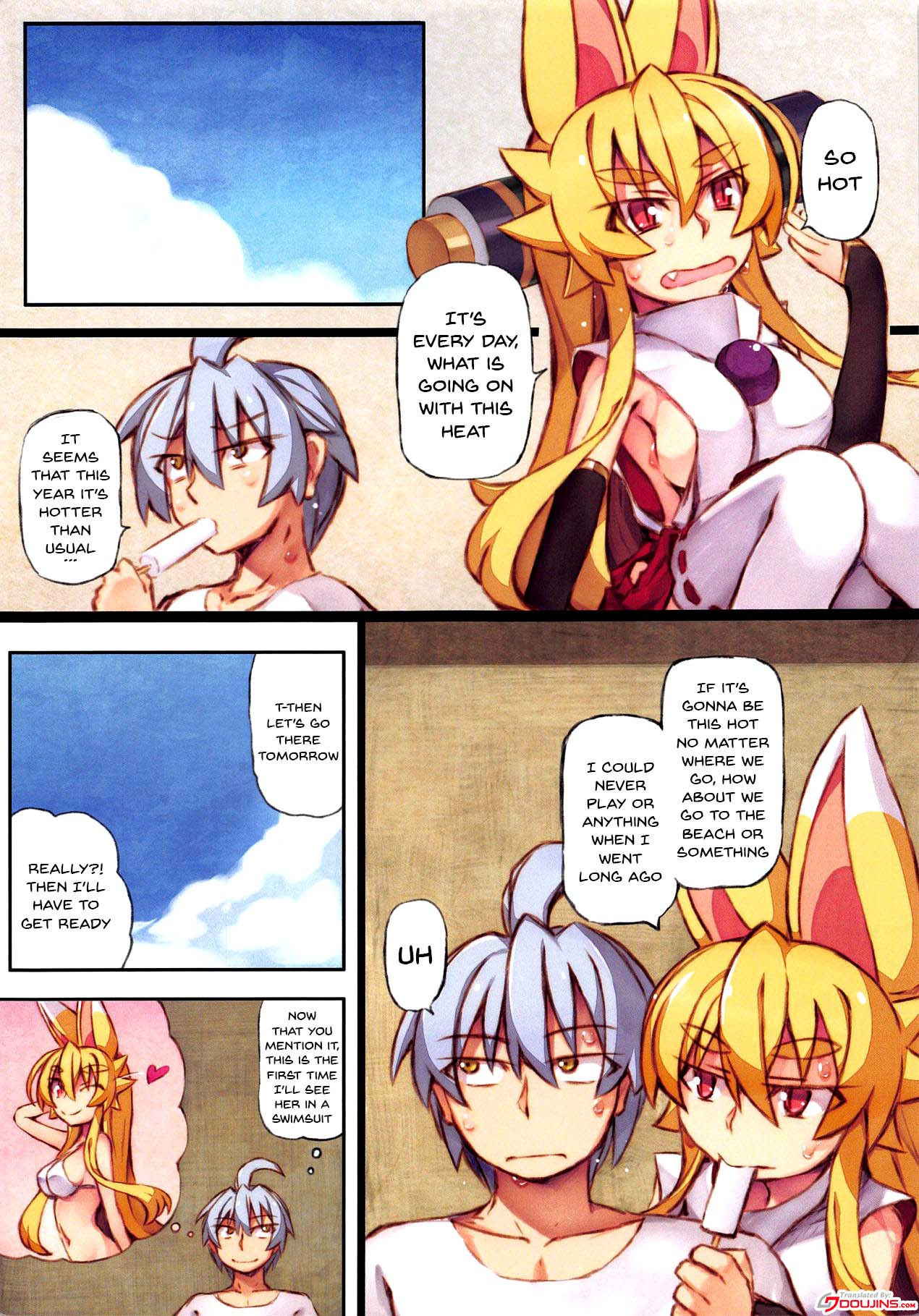 (Mimiket 40) [Kitsune-Goya (saru)] Izuna no Hon Sono Nana Umi ni Iku no Maki | Inuza's Book - Going to The Beach (Shinrabansho Choco) [English] {Doujins.com}