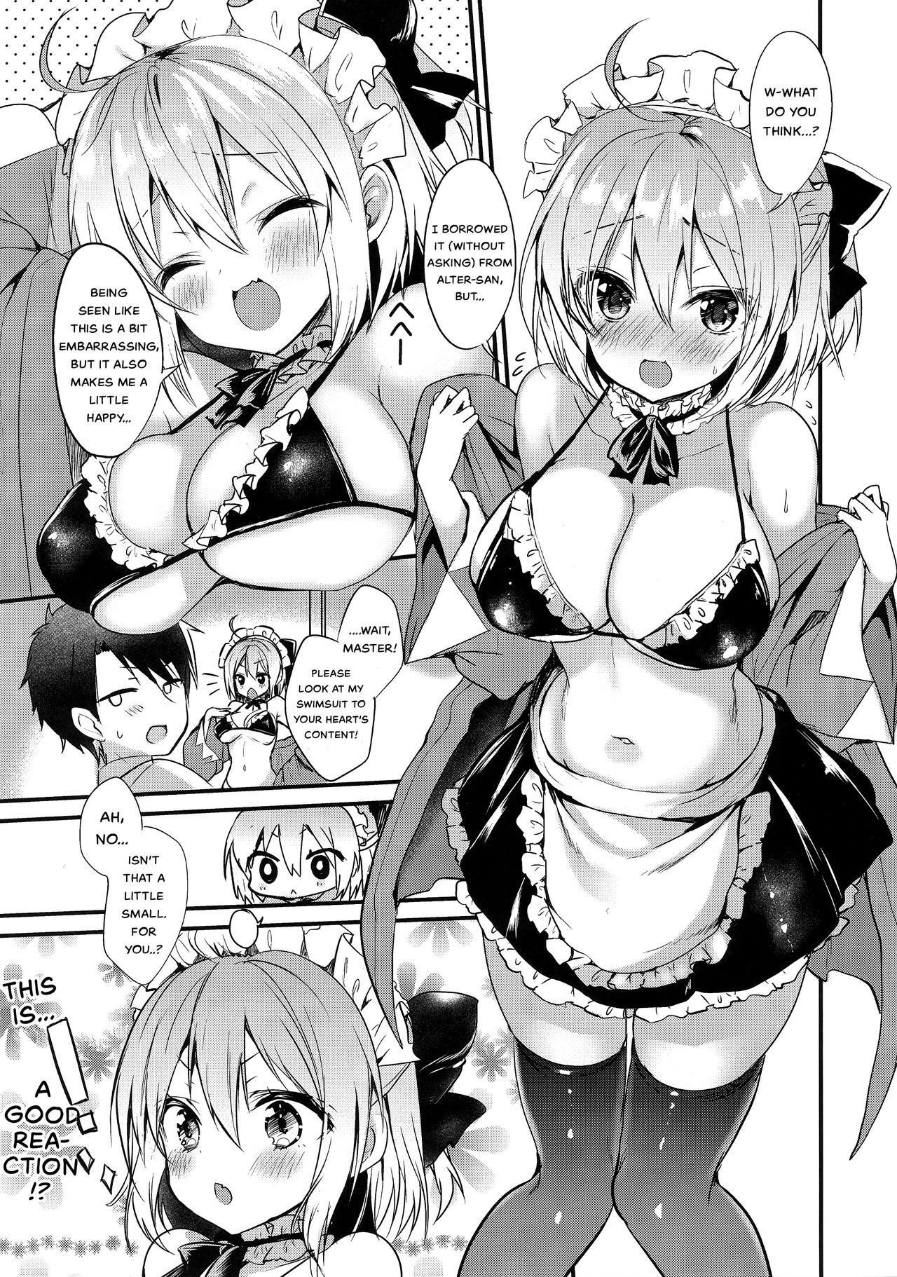 (COMIC1☆13) [Yamo7 (Ayuma Sayu)] Master Daisuki Wanko-kei Mizugi Maid na Okita-san | Dog-type Swimsuit Maid Okita who loves Master (Fate/Grand Order) [English]