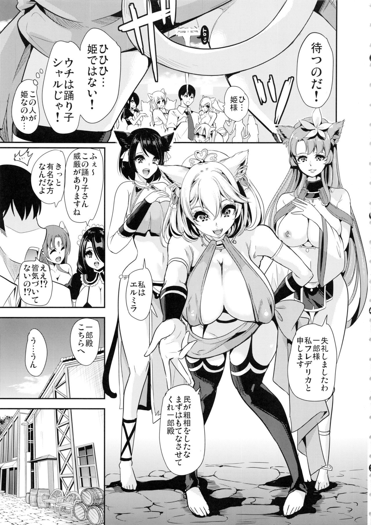 (C95) [Yabitsutouge (Ootori Mahiro)] Boku no Isekai Harem 3