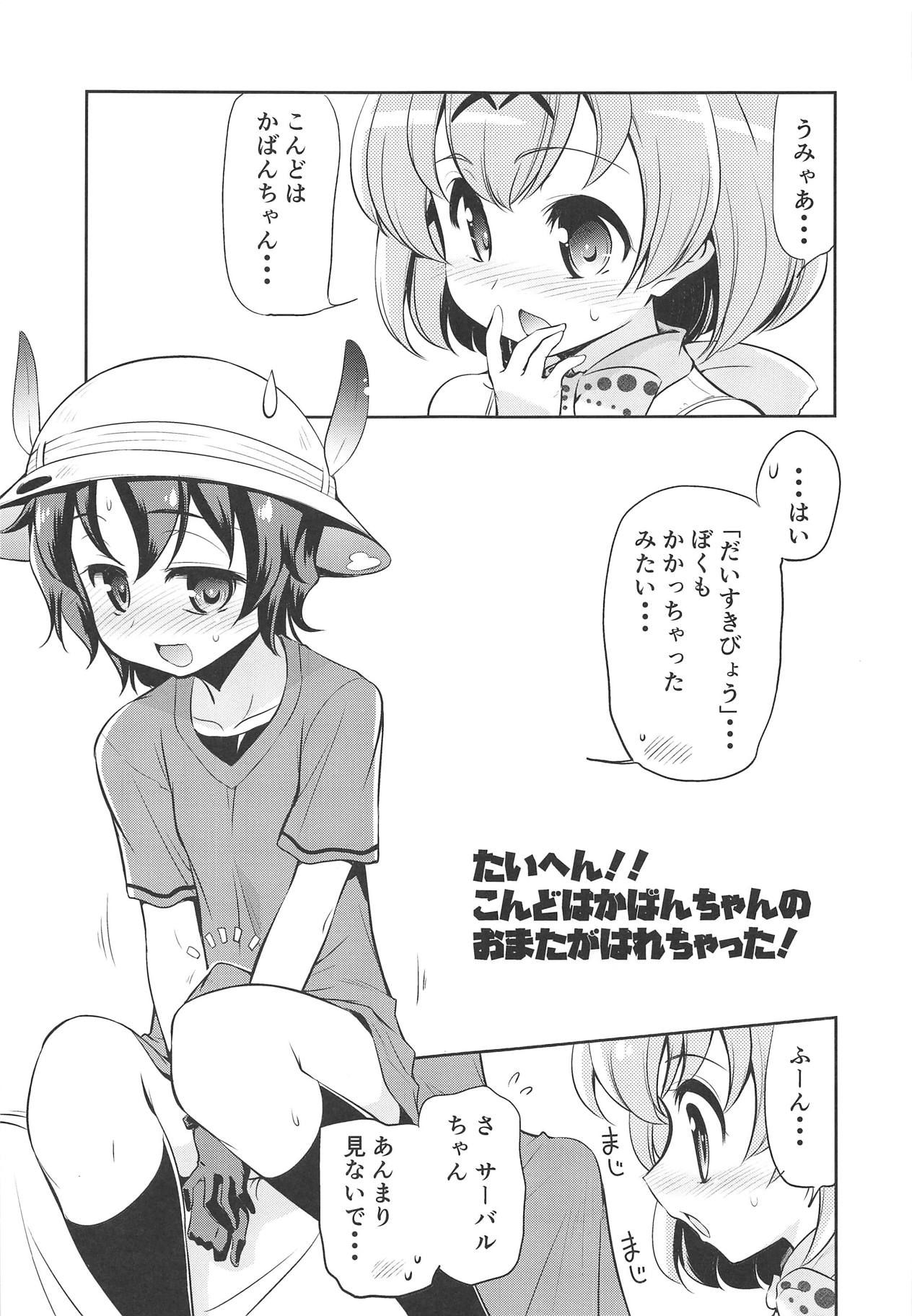 (C95) [Yokoshimaya. (Yokoshima Takemaru)] Taihen!! Kondo wa Kaban-chan no Omata ga Harechatta! (Kemono Friends)