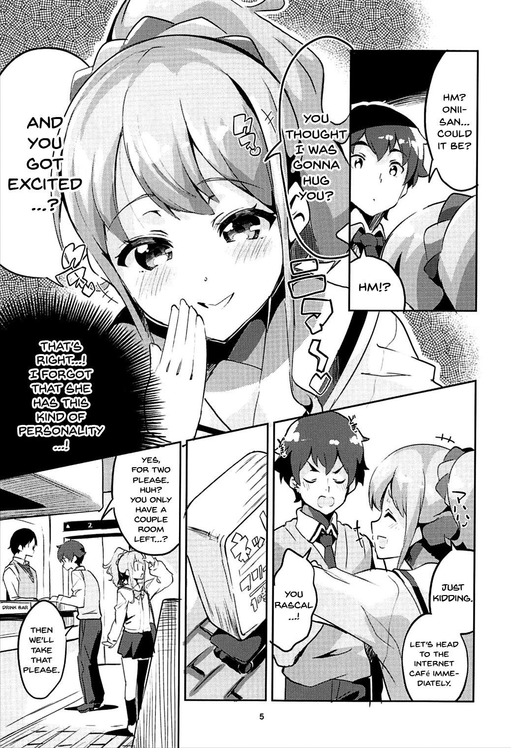 (C92) [Circle-FIORE (Ekakibit)] Jinno Megumi to NeCafe no Couple Seat de Ichaicha suru Hon | Making Out With Jinno Megumi On A Couple Seat Of The NeCafe (Eromanga Sensei) [English] {Doujins.com}