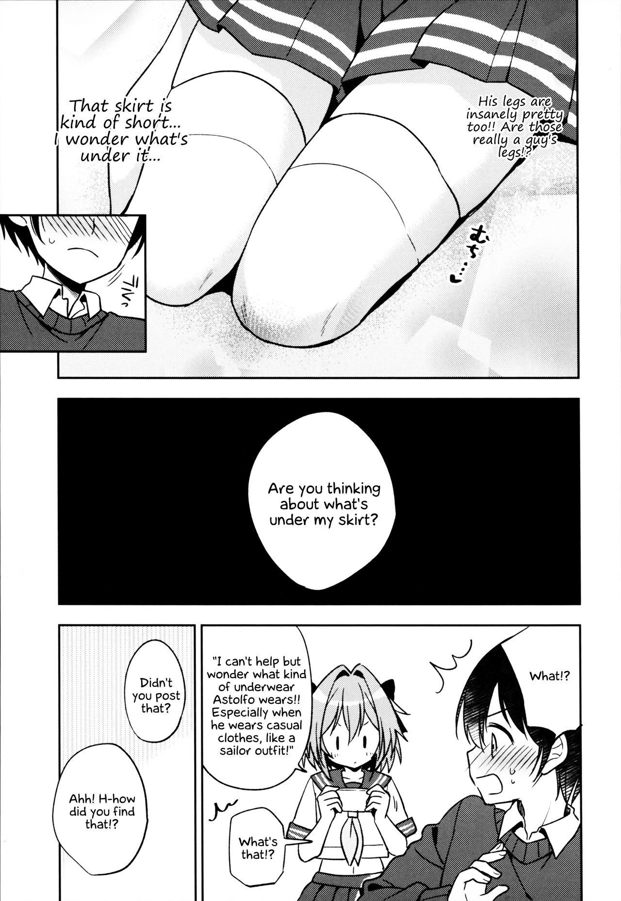 (C95) [R*kaffy (Aichi Shiho)] Astolfo Cos no Kouhai ni Kokuhaku Sarete Sex Shita Hanashi | A Story About My Astolfo Cosplaying Kouhai (♂) Confessing His Love and Having Sex. (Fate/Grand Order) [English] [EHCOVE]